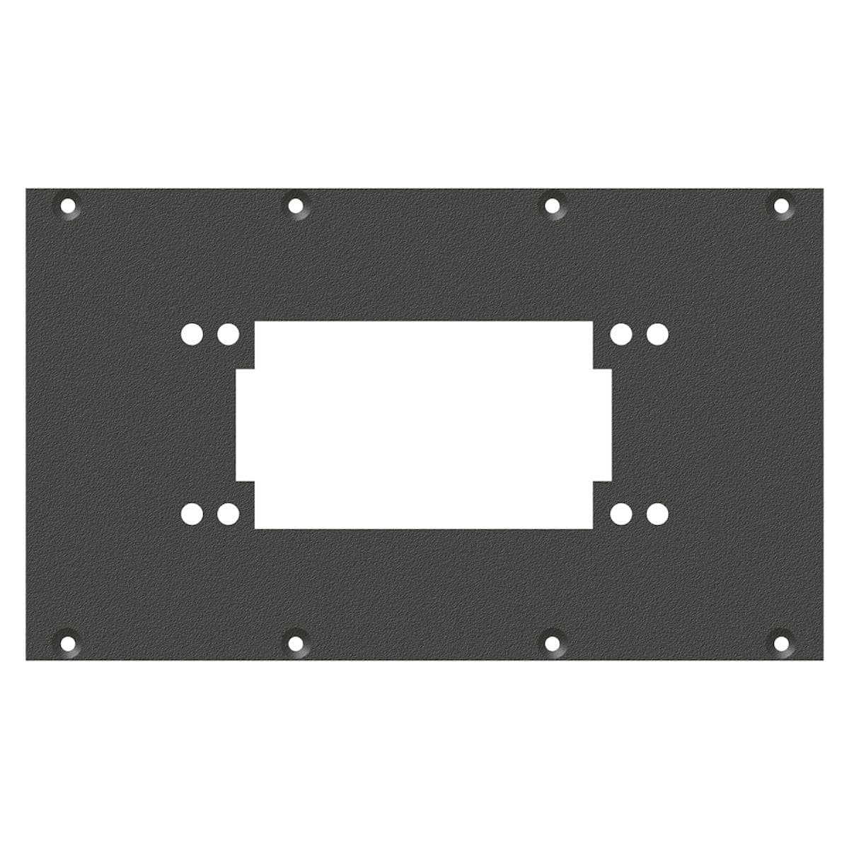 front panel Rectangular-MP06 / MP10-hole, 2 HE, 4 BE for SYS-series, Galvanized sheet steel, colour:
