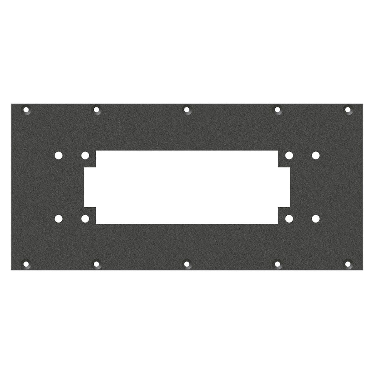 front panel Square-MP16 / MP24-cutout, 2 HE, 5 BE for SYS-series, Galvanized sheet steel, colour: an