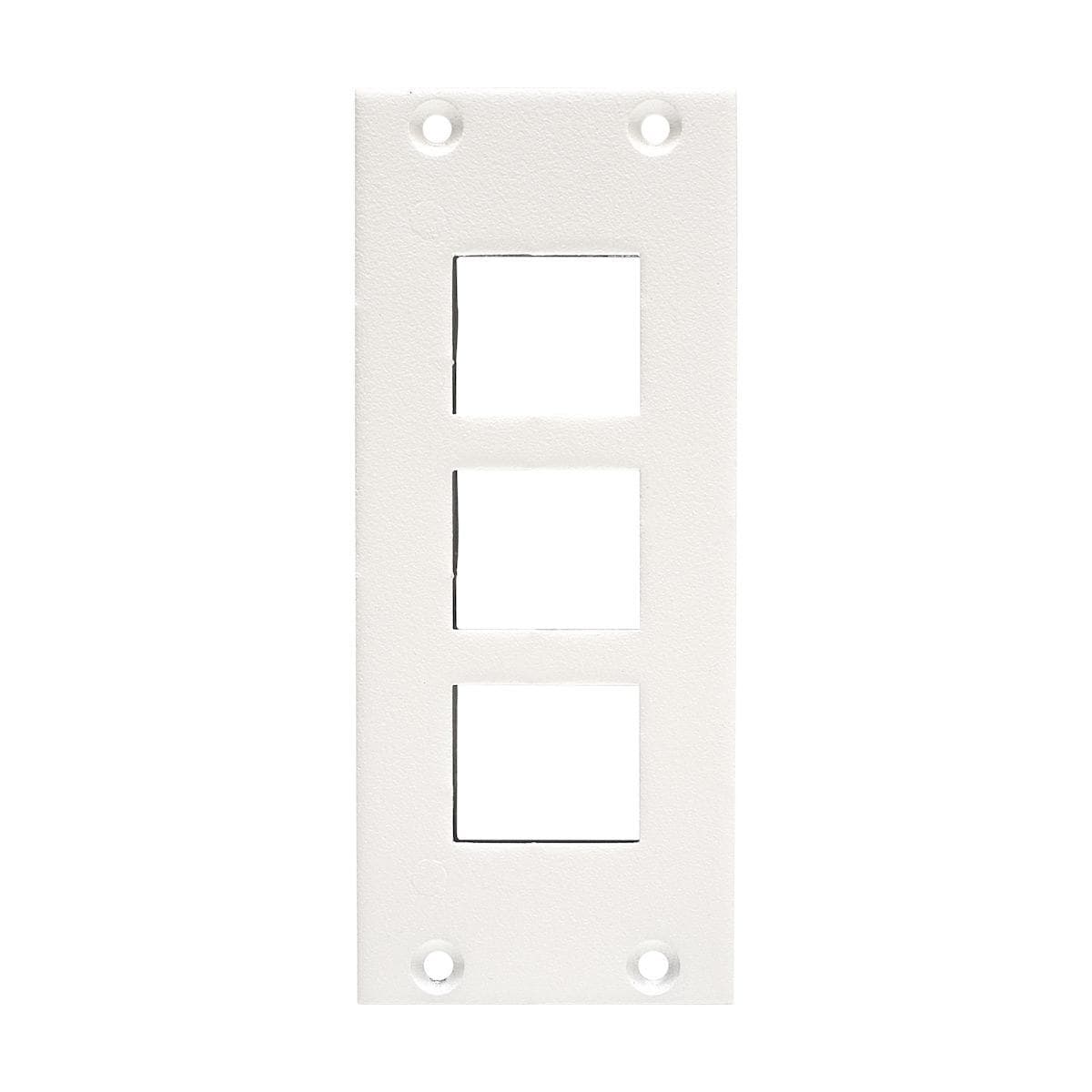 front panel 3 x Keystone, 2 HE, 1 BE for SYS-series, colour: RAL 9010