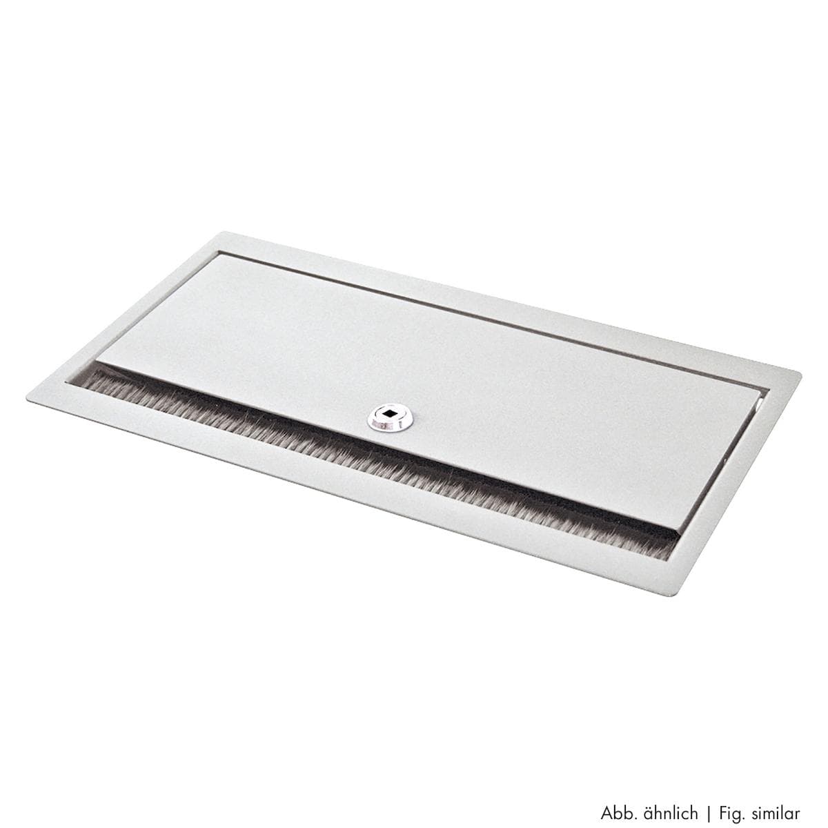table insert box stainless steel finish, lockable, 2 HE, 9 BE; depth: 193 mm for SYSBOXX-Module, col