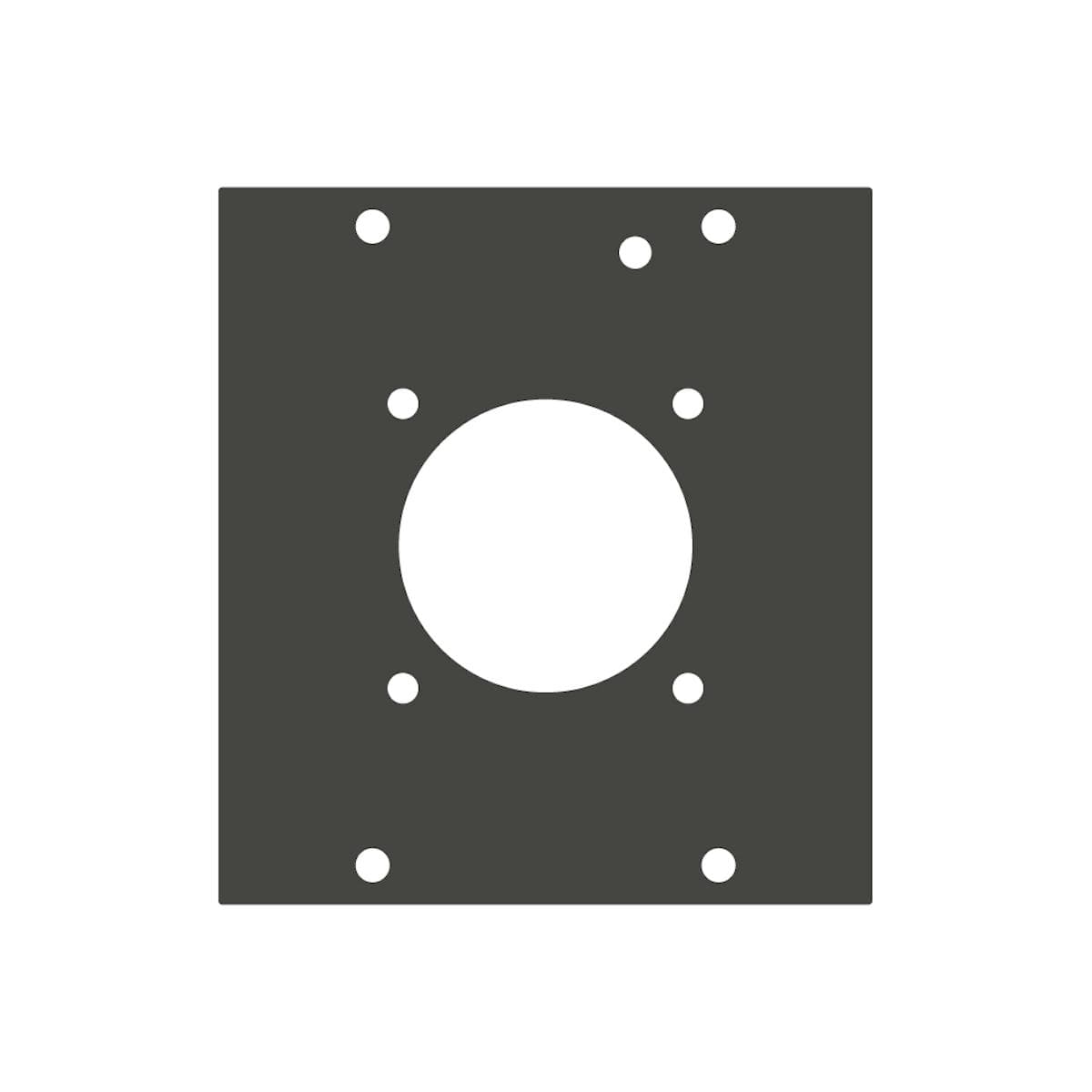 Side panel LK24-Hole, 2 HE; depth: 80 mm for SYSBOXX, colour: anthracite, RAL 7016