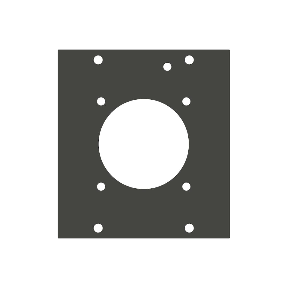 Side panel LK37-Hole, 2 HE; depth: 80 mm for SYSBOXX, colour: anthracite, RAL 7016