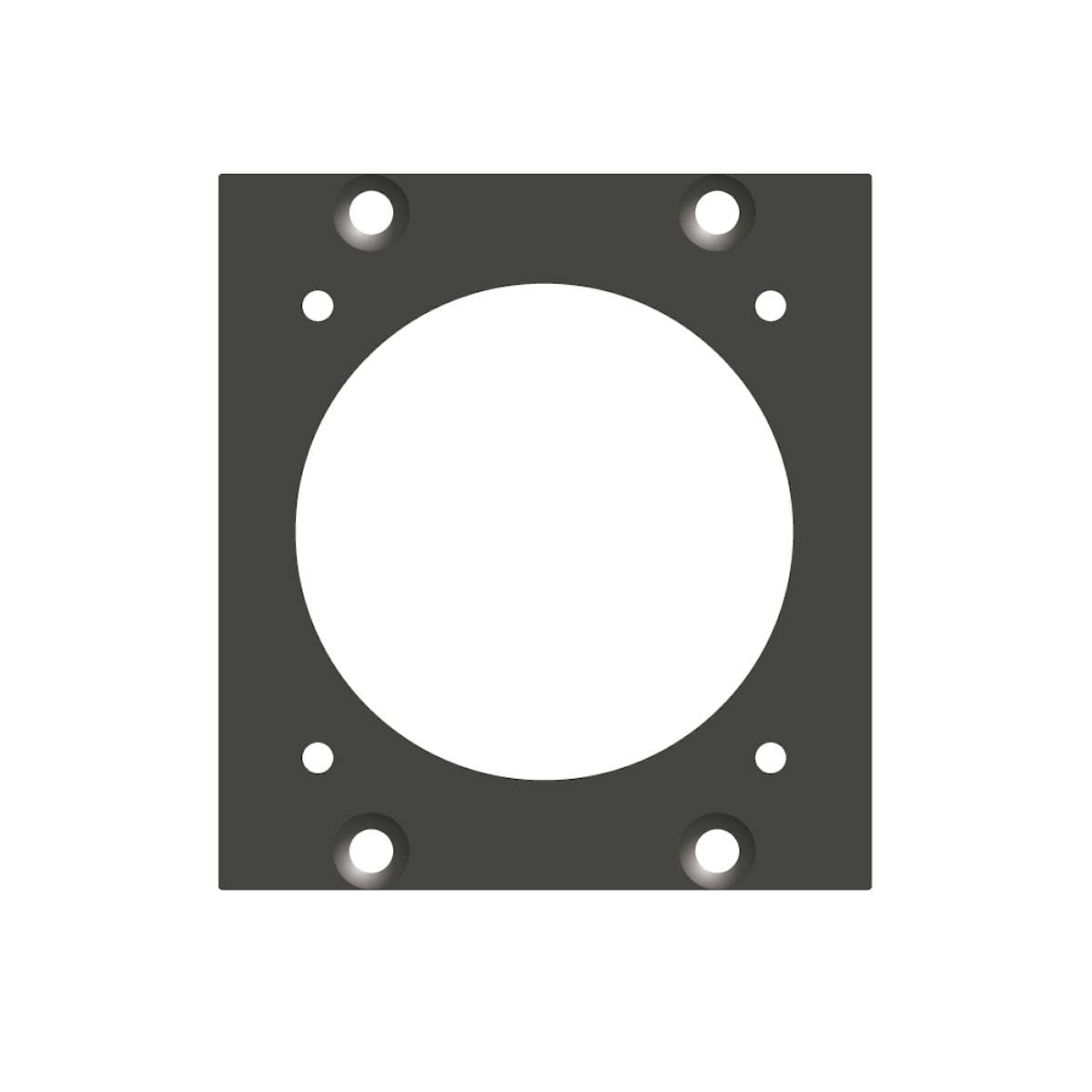 Side panel LK85 / LK150-Hole, 2 HE; depth: 80 mm for SYSBOXX, colour: anthracite, RAL 7016