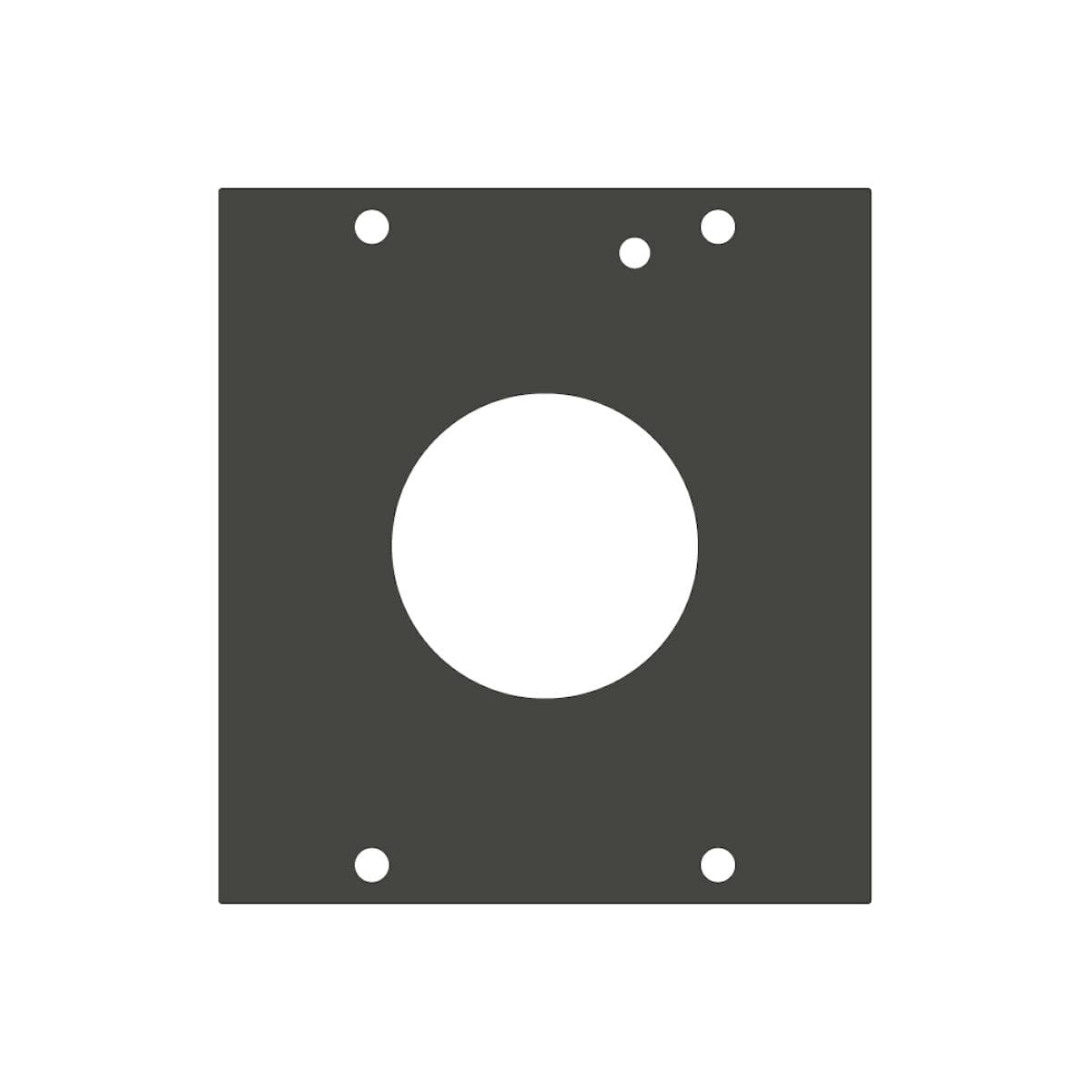 Side panel PG29-Hole, 2 HE; depth: 80 mm for SYSBOXX, colour: anthracite, RAL 7016