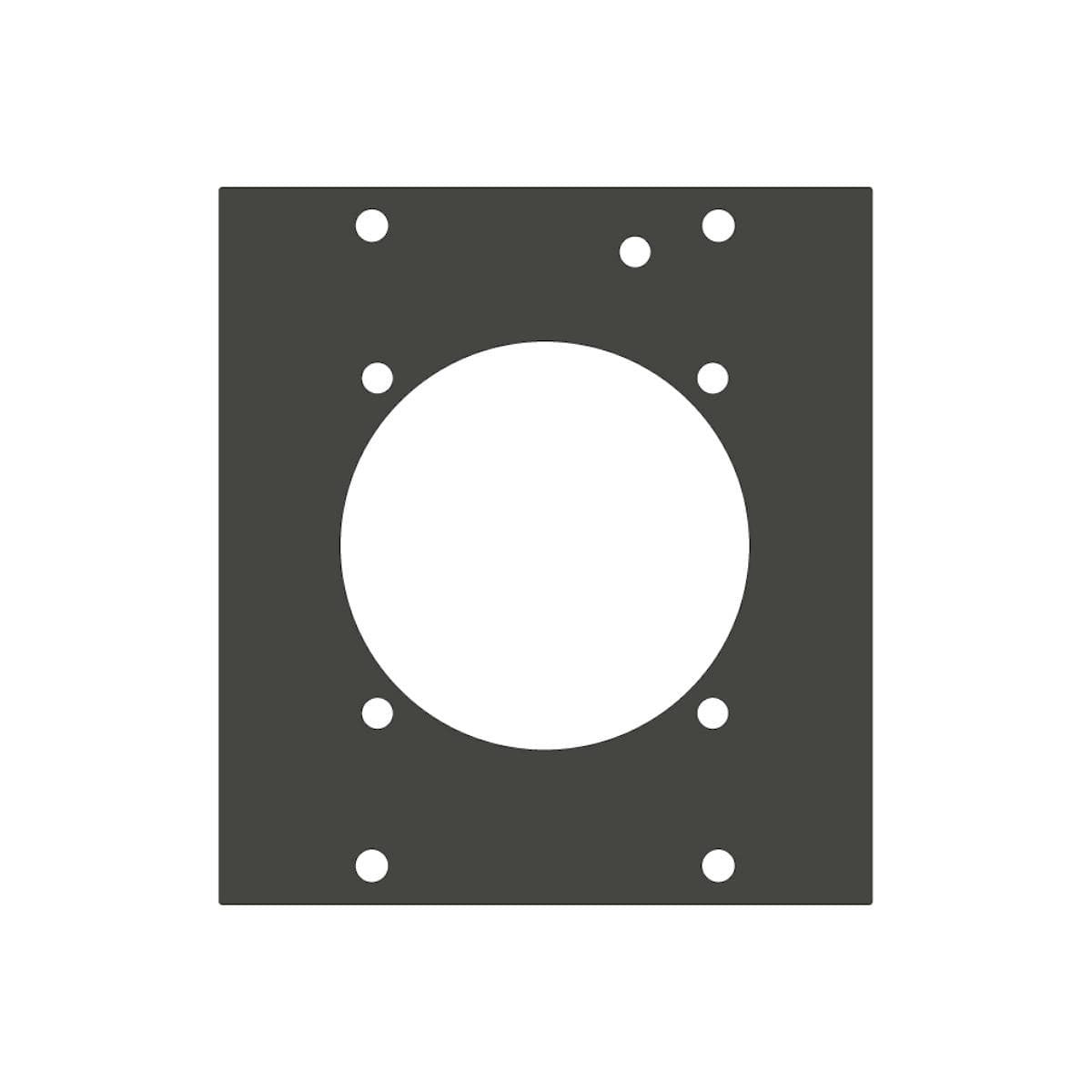 Side panel Socapex19-Hole, 2 HE; depth: 80 mm for SYSBOXX, colour: anthracite, RAL 7016