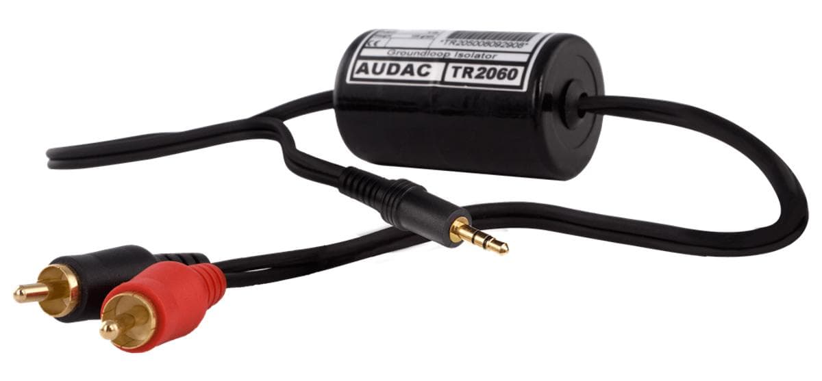 TR2060 Stereo groundloop isolator RCA male - 3.5mm jack