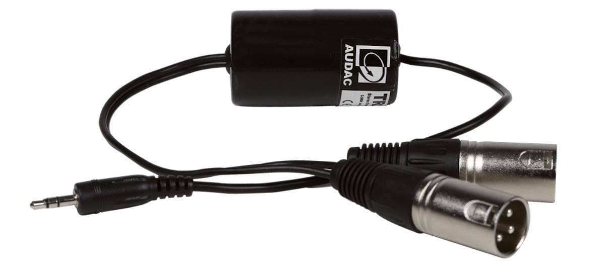 TR2080 Stereo groundloop isolator 3.5mm jack male - 2 x XLR male