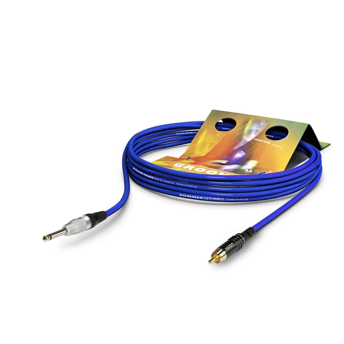 Instrument cable Tricone® MKII, 1 x 0,22 mm² | RCA / Jack, HICON | 5,00m | blue