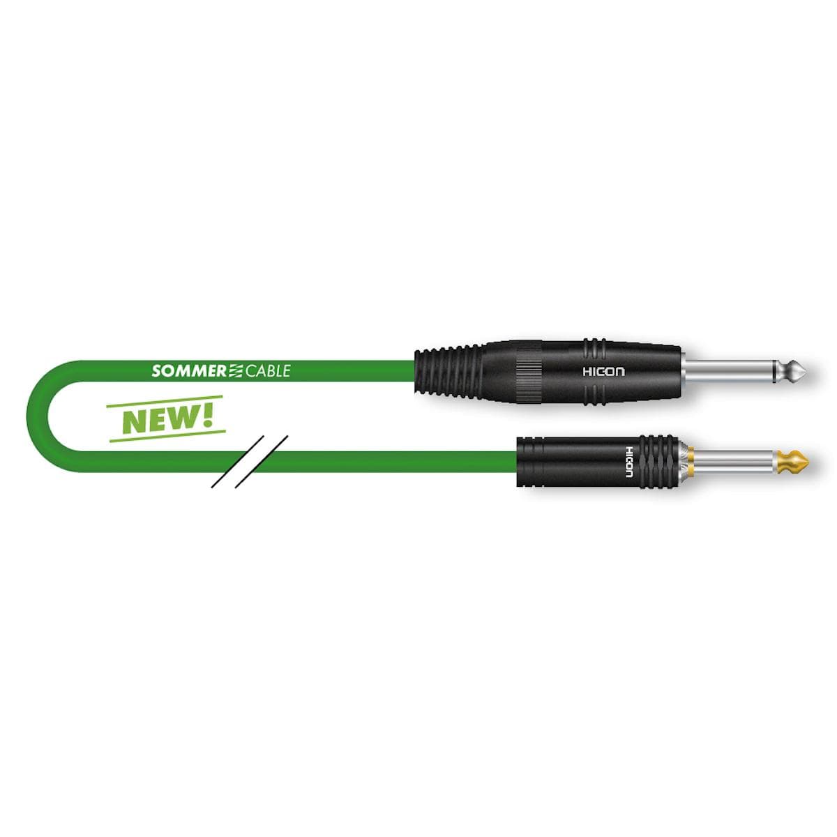 Instrument cable Tricone® MKII, 1 x 0,22 mm² | jack / jack, HICON | 9,00m | green