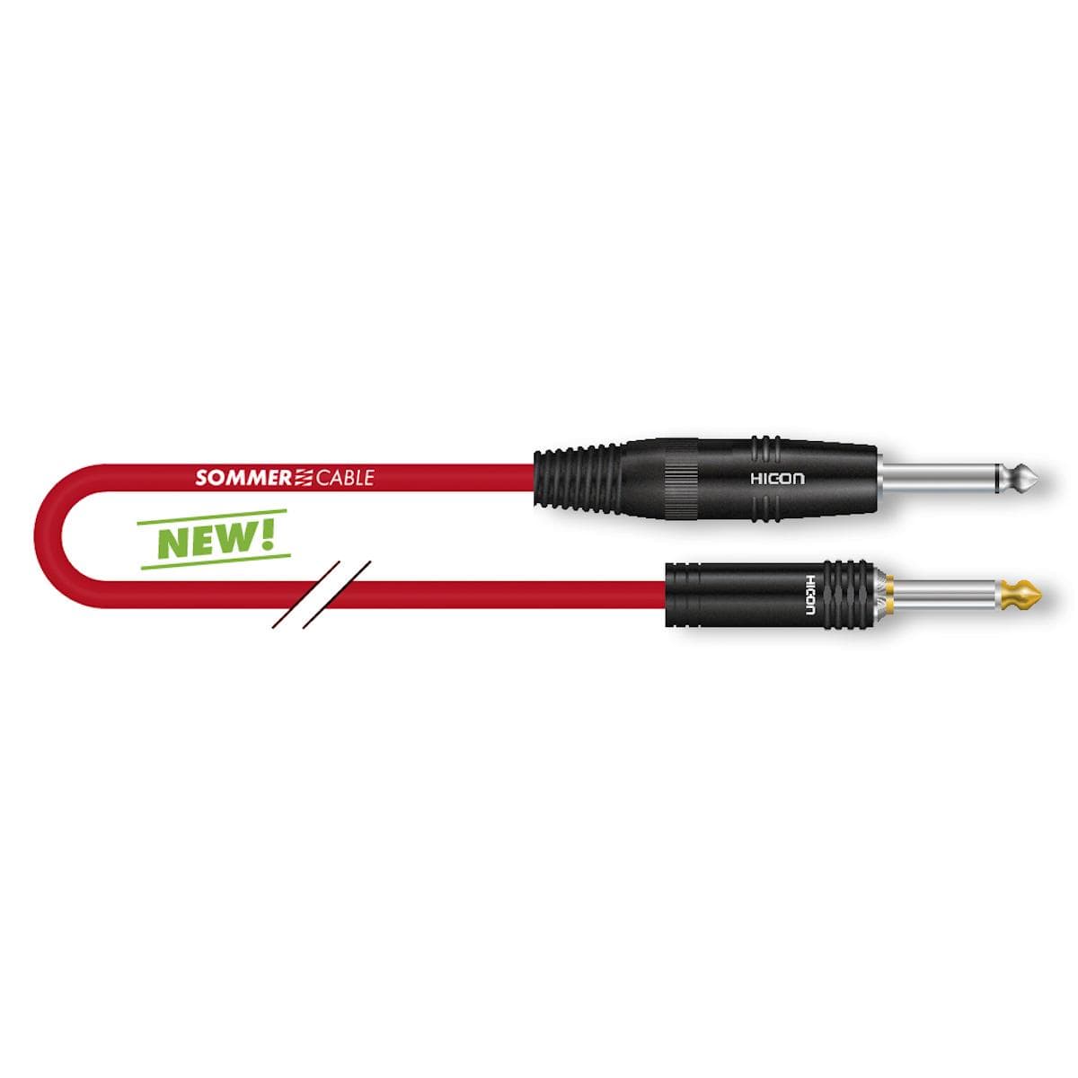 Instrument cable Tricone® MKII, 1 x 0,22 mm² | jack / jack, HICON | 9,00m | red