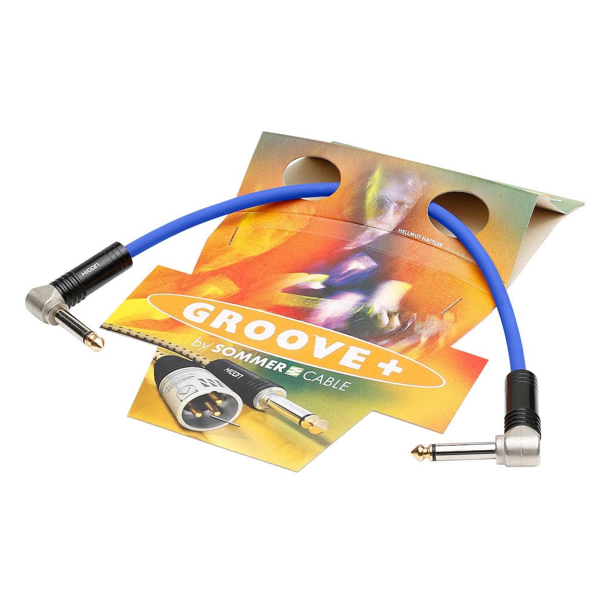 Instrument cable Tricone® MKII, 1 x 0,22 mm² | jack / jack, HICON | 0,30m | blue