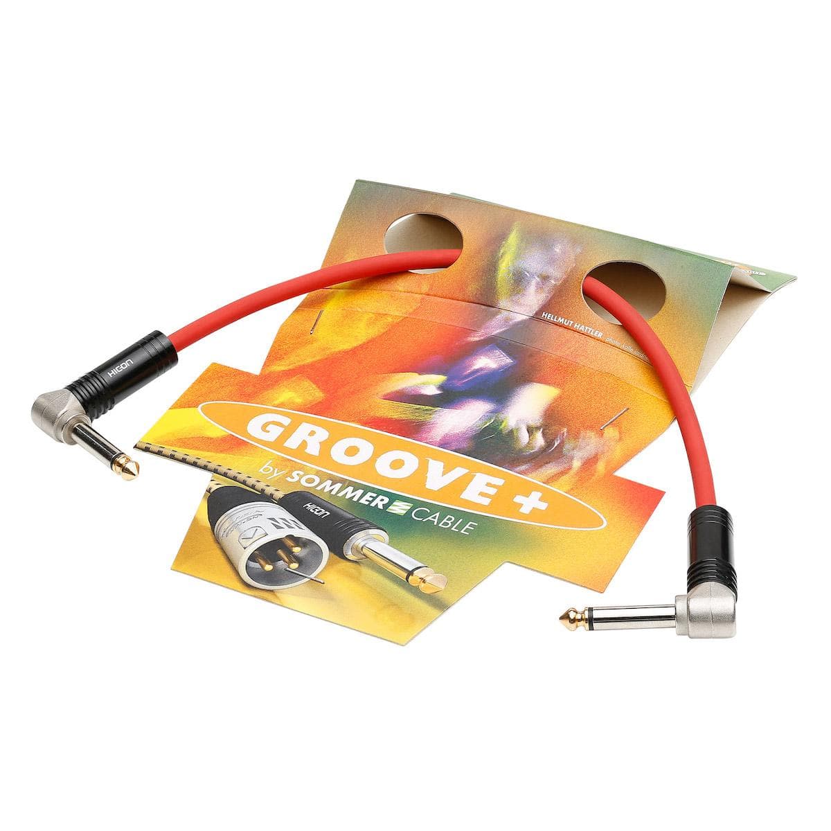 Instrument cable Tricone® MKII, 1 x 0,22 mm² | jack / jack, HICON | 0,30m | red