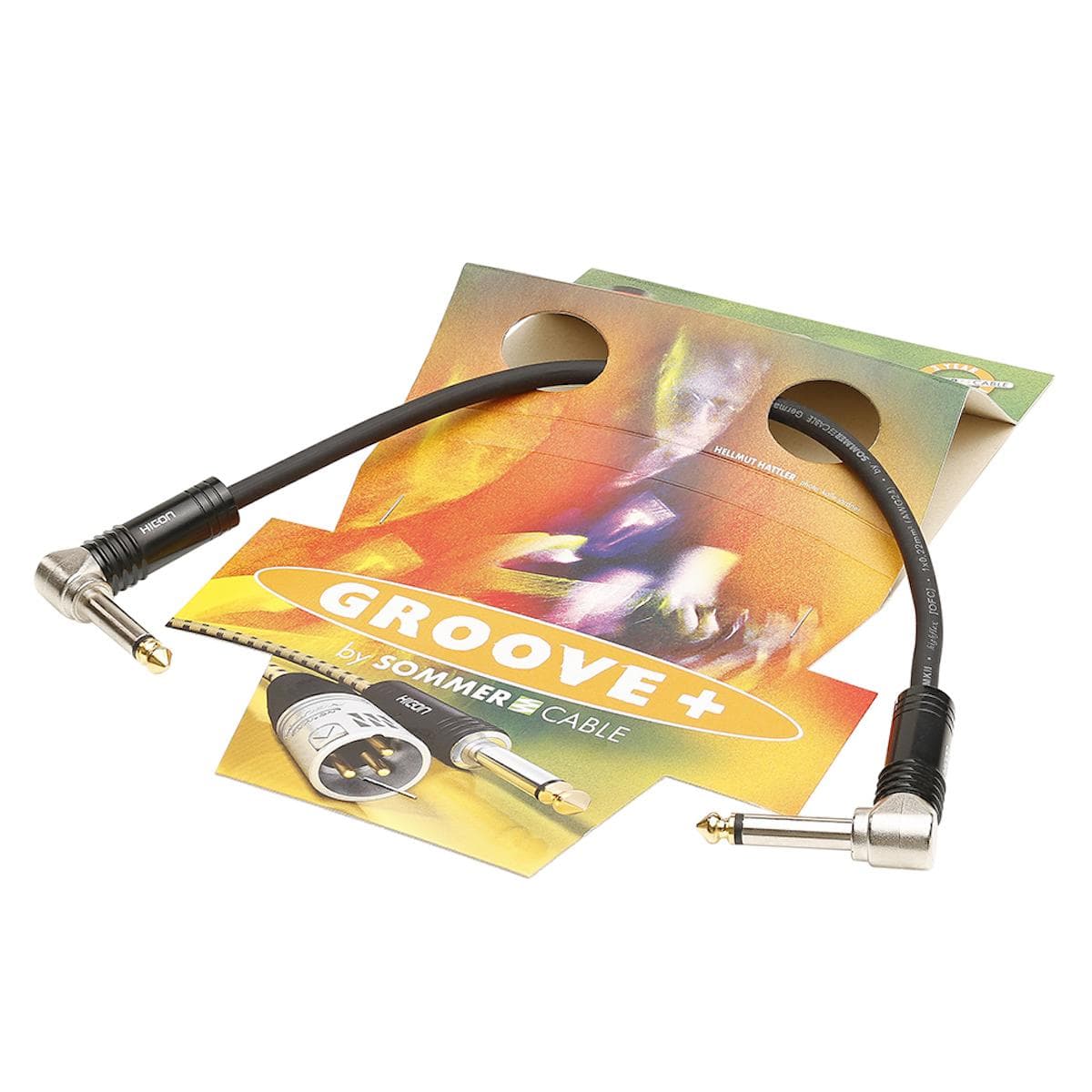 Instrument cable Tricone® MKII, 1 x 0,22 mm² | jack / jack, HICON | 0,30m | black