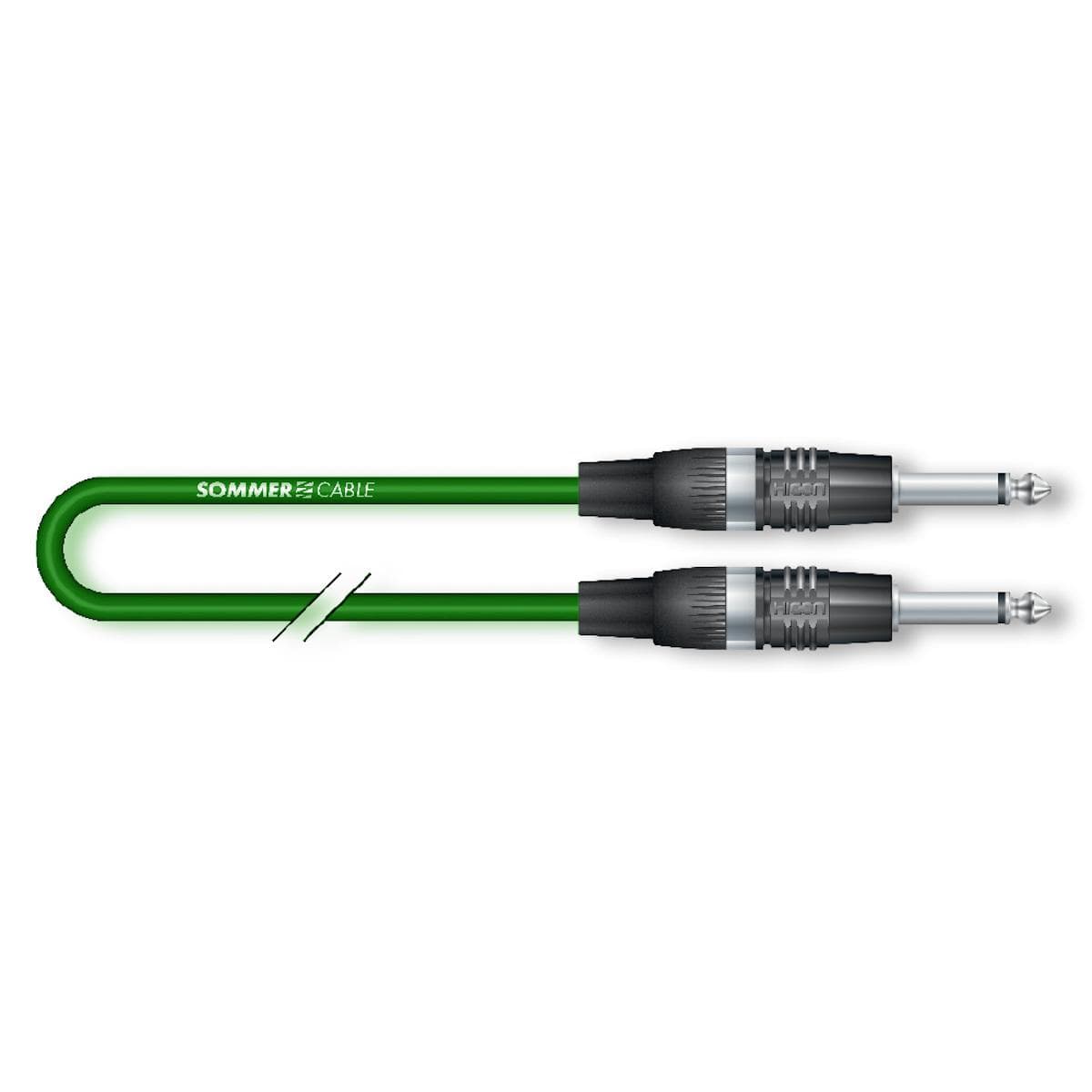 Instrument cable Tricone® MKII, 1 x 0,22 mm² | jack / jack, HICON | 9,00m | green