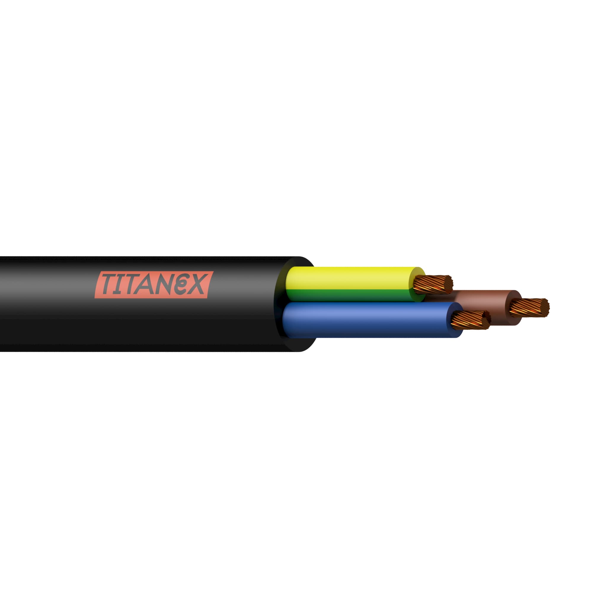 Power cable TITANEX - H07RN-F 3G2.5 - 3 x 2.5 mm² - 13 AWG 100 meter