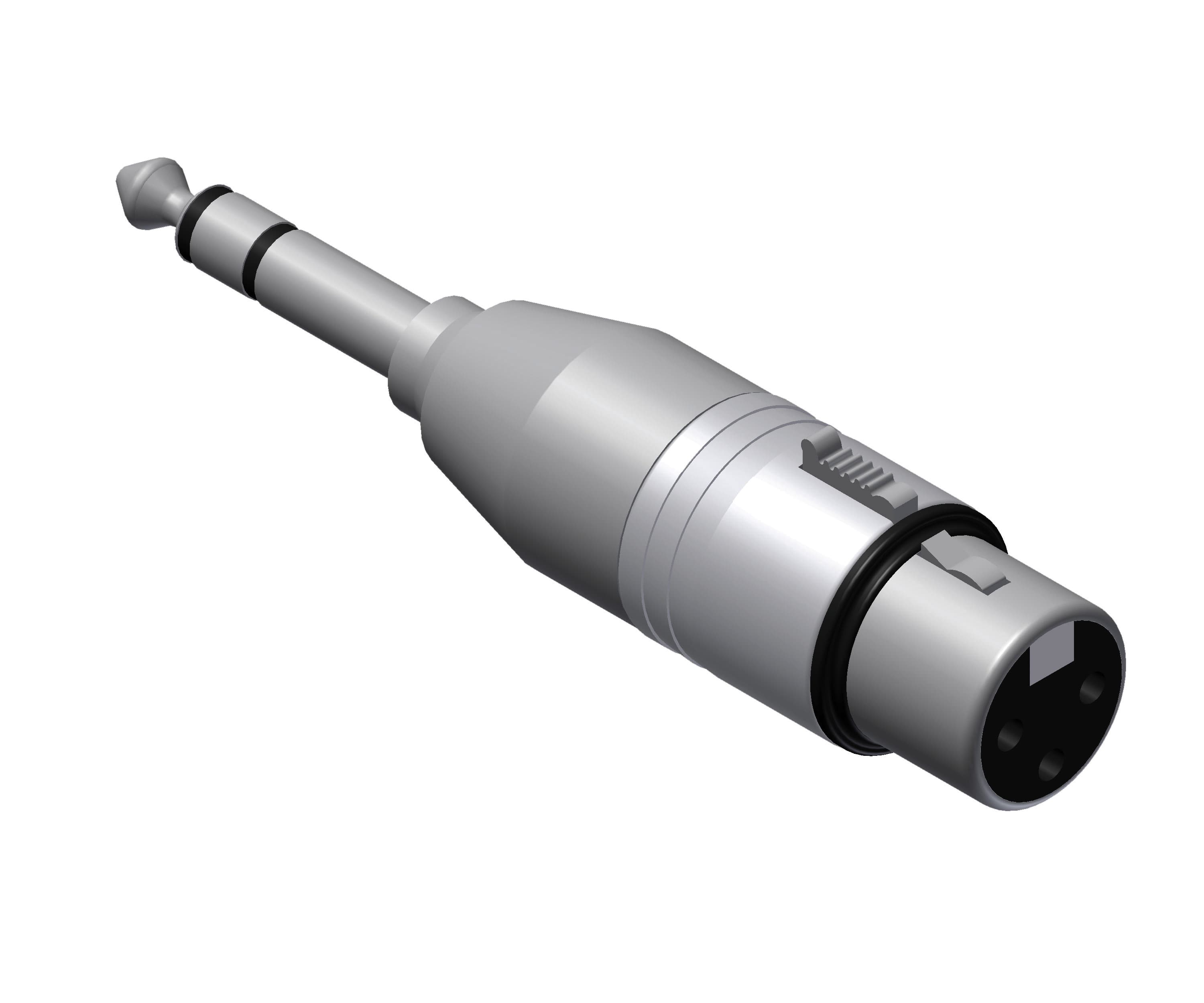 Adapter - XLR female - 6.3 mm Jack male stereo Adapter 25 pcs box