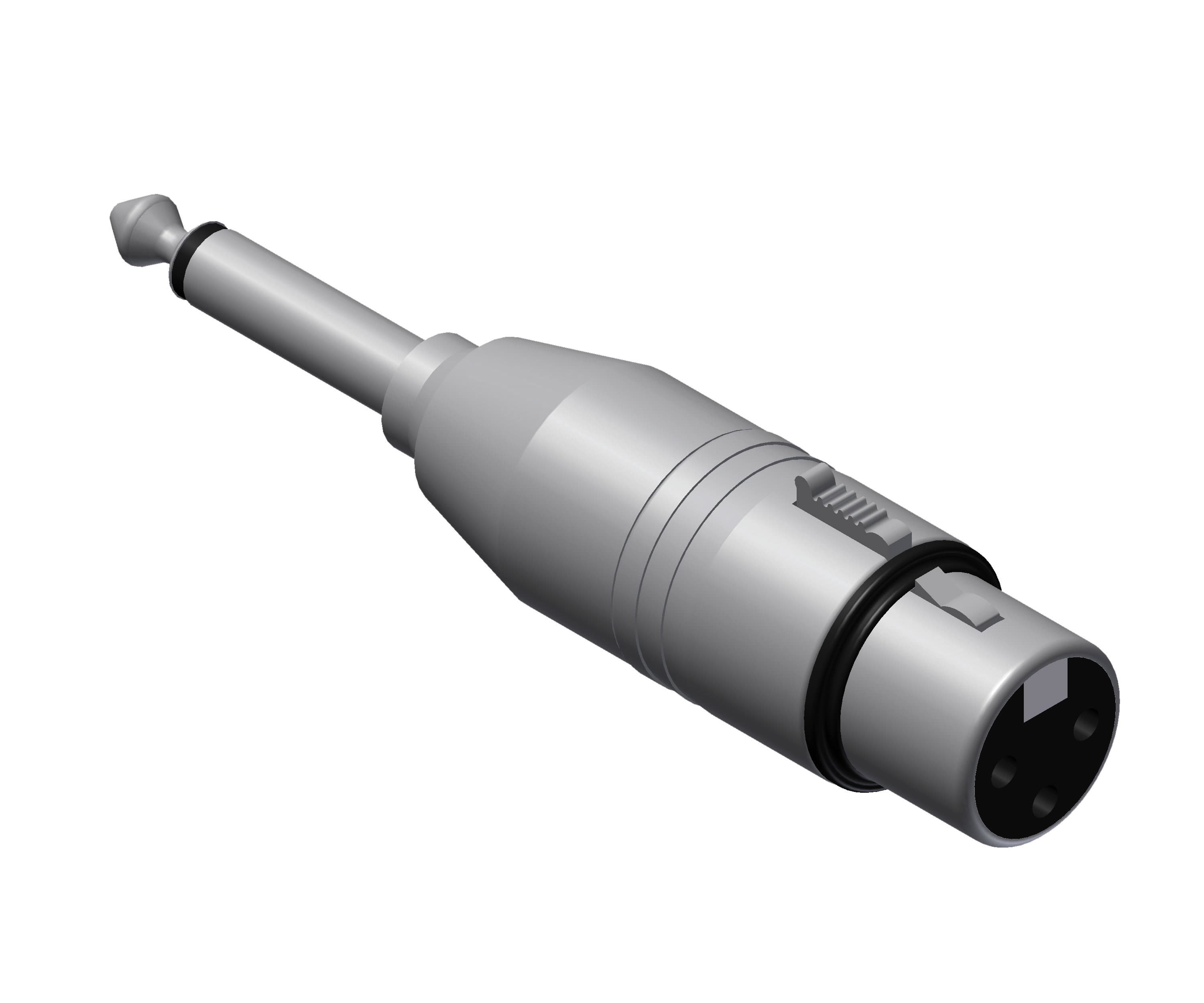 Adapter - XLR female - 6.3 mm Jack male mono Adapter 25 pcs box