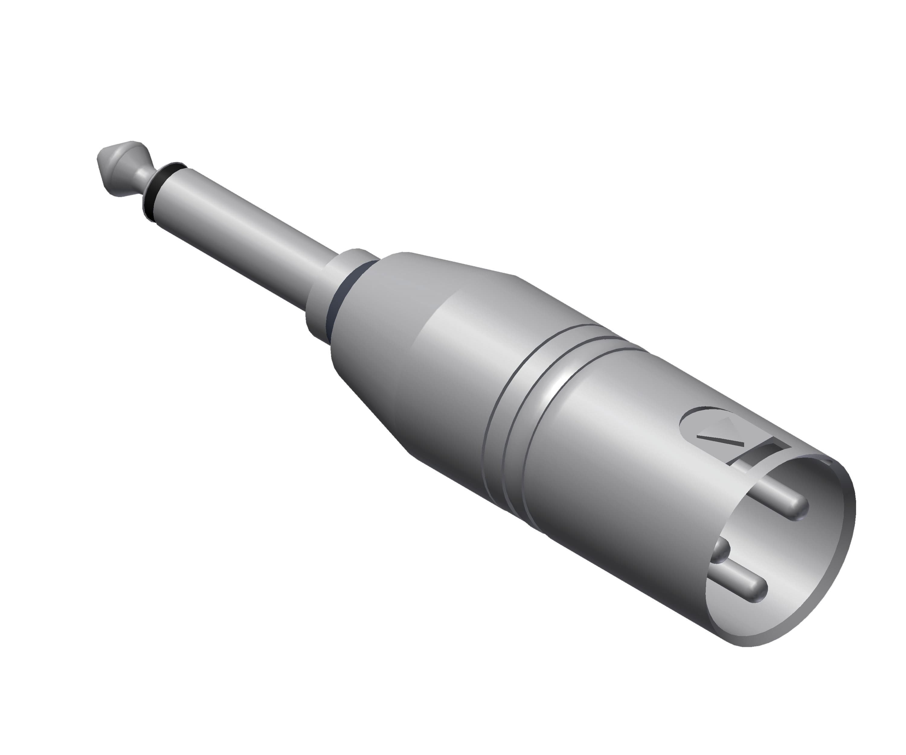 Adapter - XLR male - 6.3 mm Jack male mono Adapter 25 pcs box