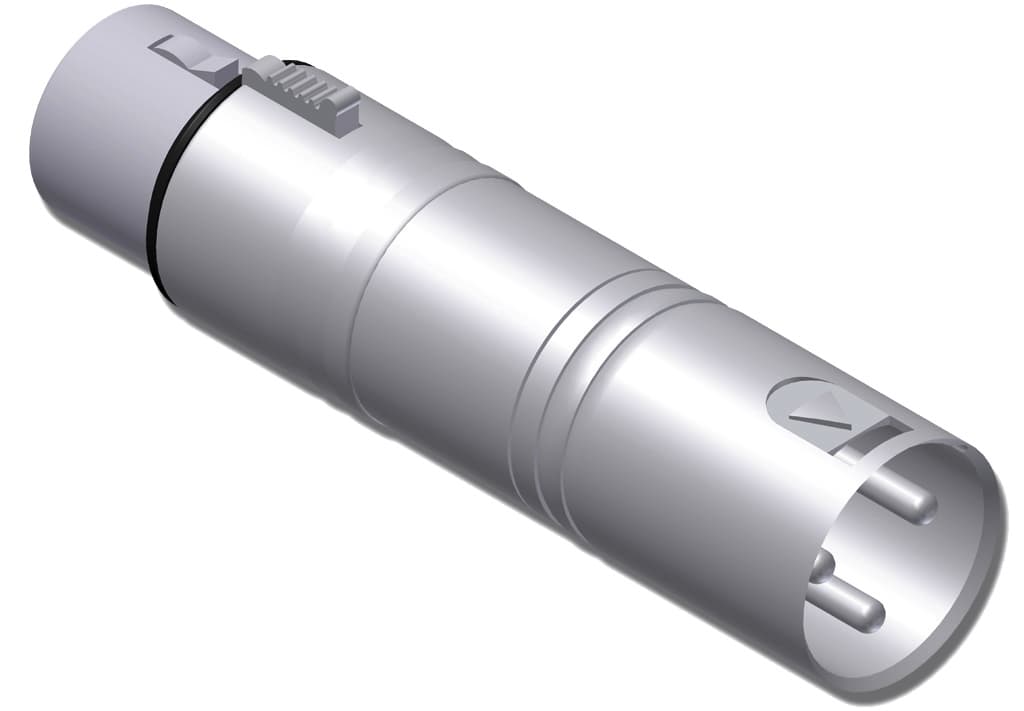 DMX adapter - 3-pin XLR male - 5-pin XLR female Adapter 25 pcs box