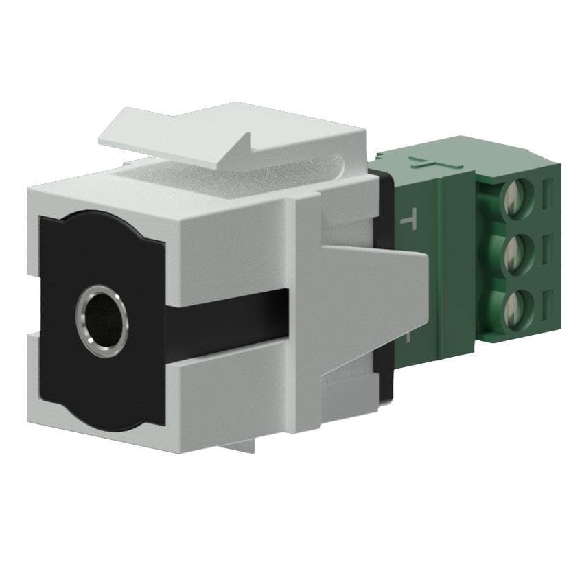 Keystone adapter - 3.5 mm Jack female - 3-p terminal block White