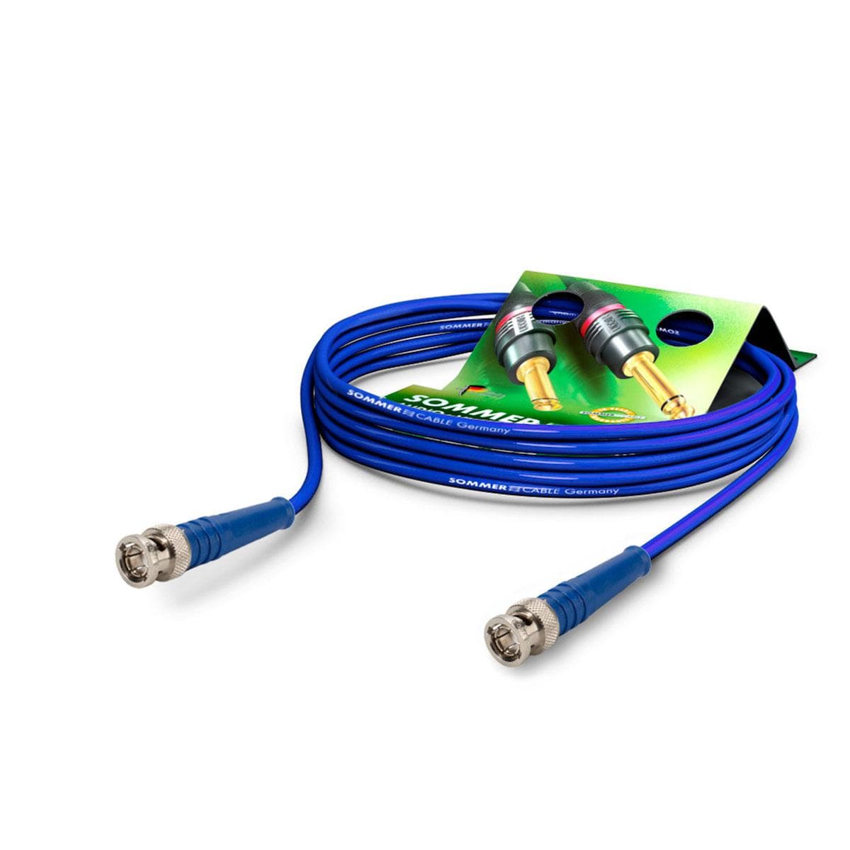 Video-patch cable hd-sdi (hdtv) SC-Vector 0.8/3.7, 1 x 0,80 mm² | BNC / BNC, HICON | 10,00m | blue |