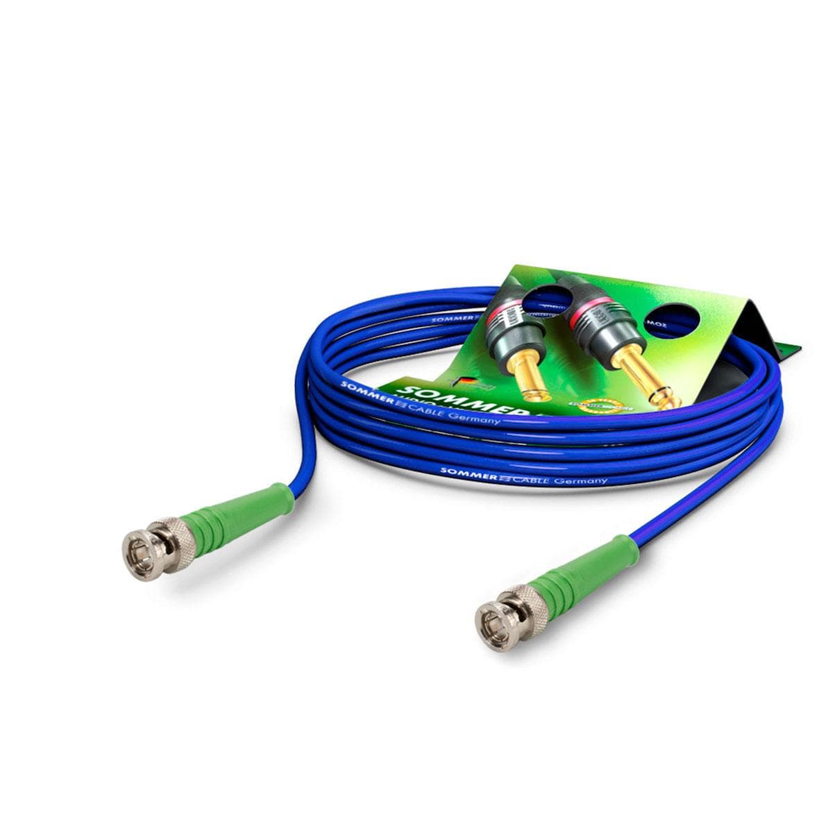 Video-patch cable hd-sdi (hdtv) SC-Vector 0.8/3.7, 1 x 0,80 mm² | BNC / BNC, HICON | 10,00m | blue |