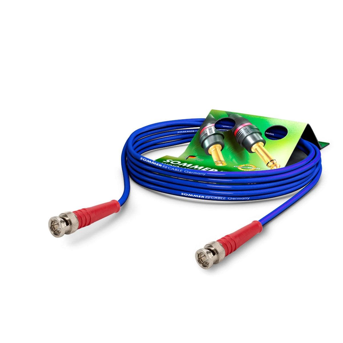 Video-patch cable hd-sdi (hdtv) SC-Vector 0.8/3.7, 1 x 0,80 mm² | BNC / BNC, HICON | 10,00m | blue |