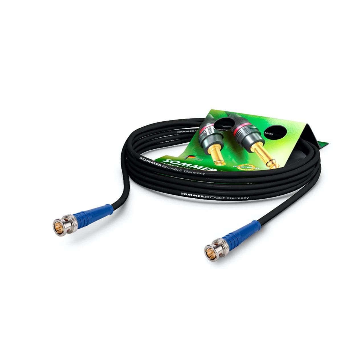Video-patch cable hd-sdi (hdtv) SC-Vector 0.8/3.7, 1 x 0,80 mm² | BNC / BNC, HICON | 5,00m | black |