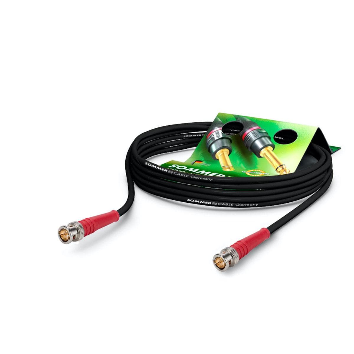 Video-patch cable hd-sdi (hdtv) SC-Vector 0.8/3.7, 1 x 0,80 mm² | BNC / BNC, HICON | 5,00m | black |