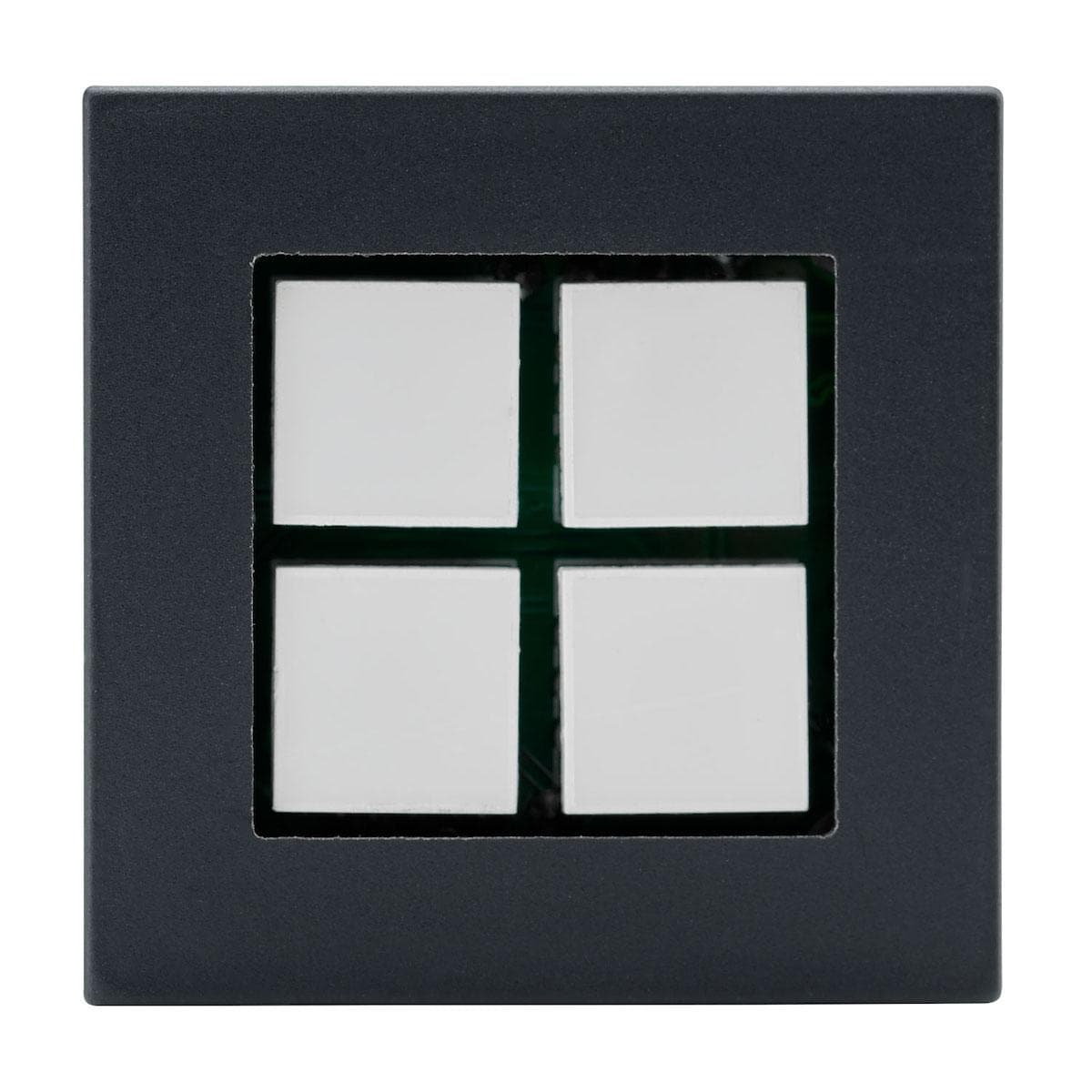 Button module 4-fold 4-way button module, with LED lighting; depth: 30 mm, scale: 45x45 mm, plastic,