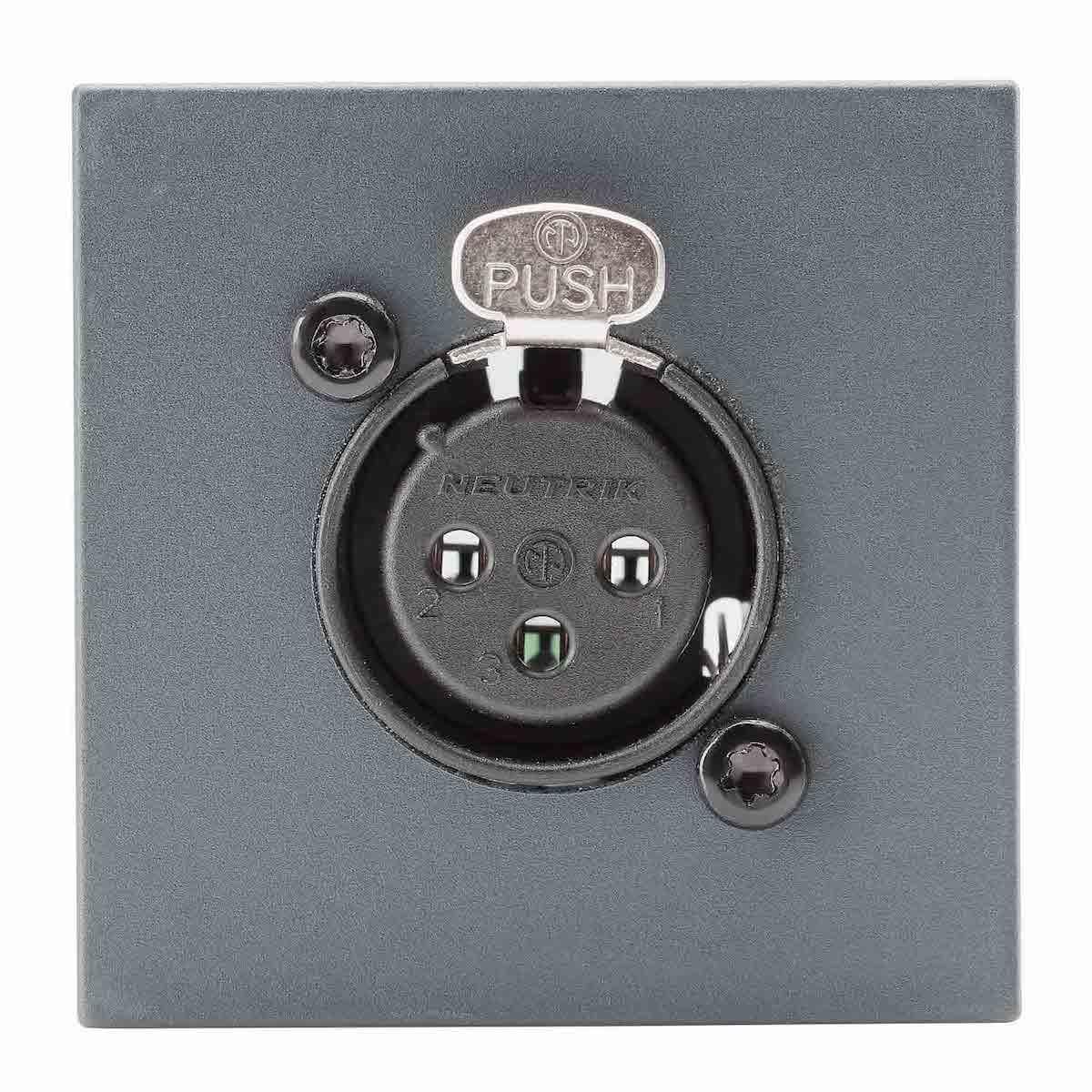 connection-modul XLR fem. —> Screw terminal, scale: 45x45 mm, plastic