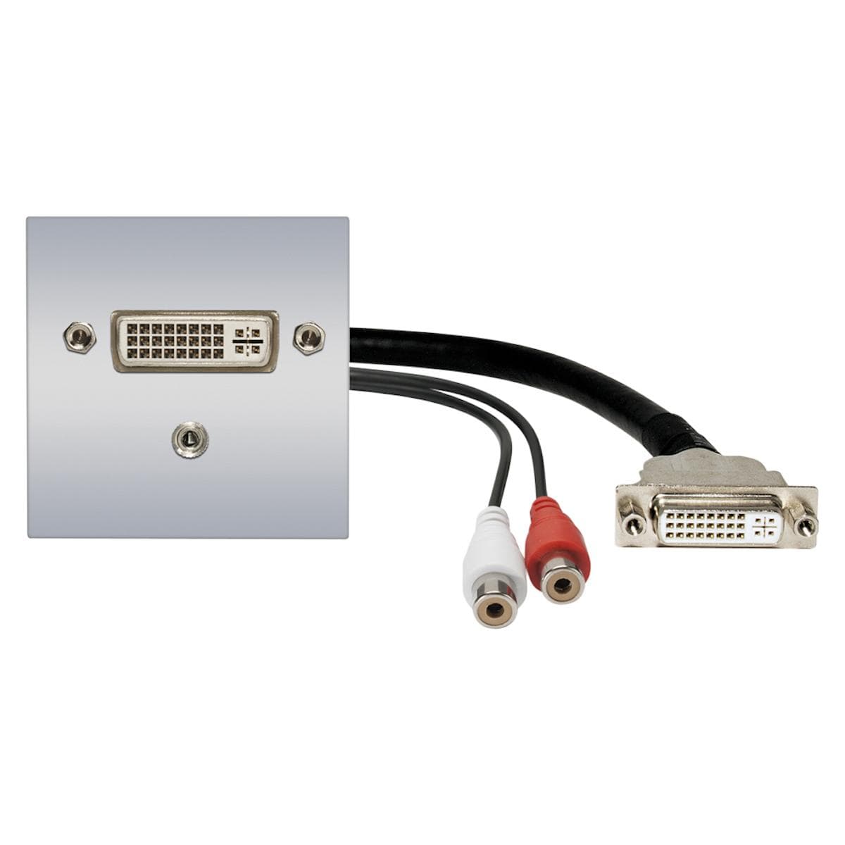 connection-modul DVI fem. —> 0.15 m breakout cable DVI fem. + 3.5 mm stereo mini jack fem. —> 0.15 m