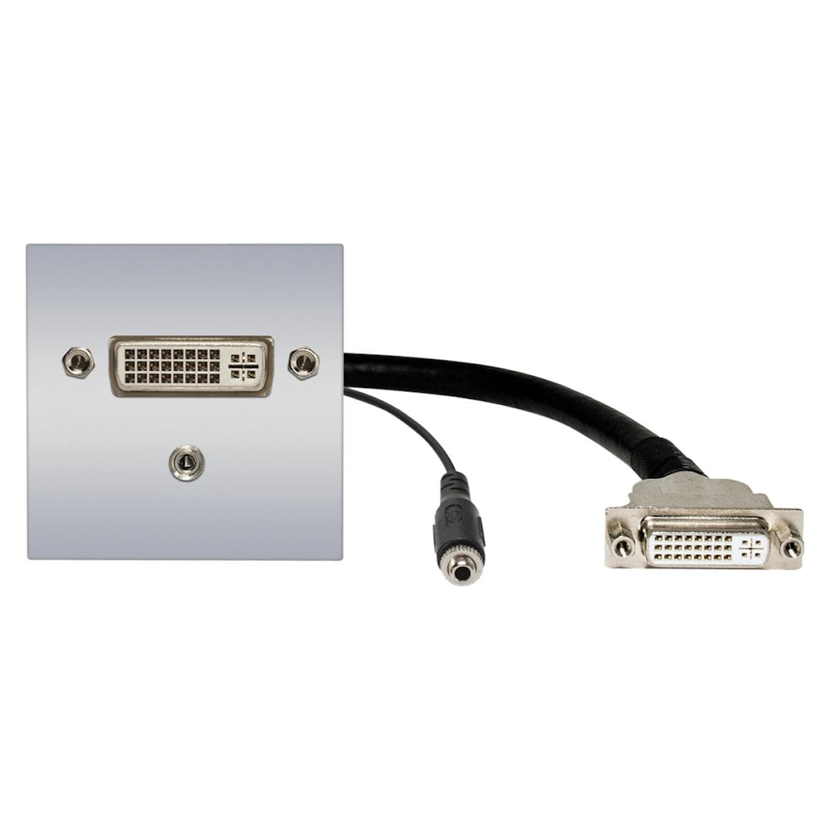 connection-modul DVI fem. —> 0.15 m breakout cable DVI fem. + 3.5 mm stereo mini jack fem. —> 0.15 m
