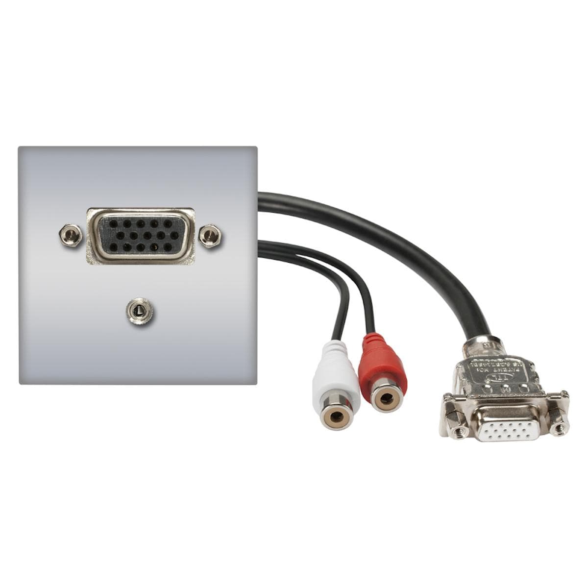 connection-modul VGA fem. —> 0.15 m breakout cable VGA fem. + 3.5 mm stereo mini jack fem. —> 0.15 m