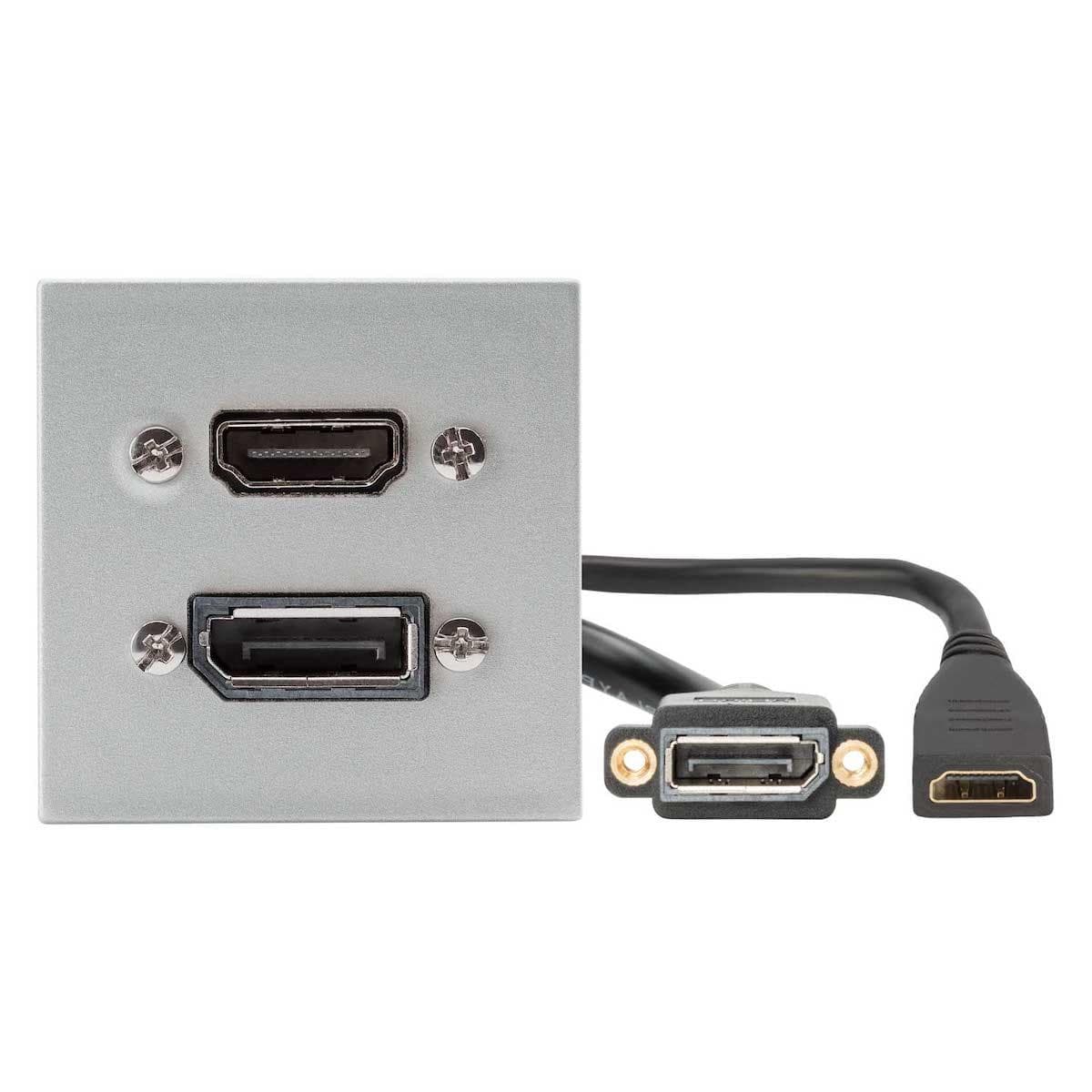 connection-modul Display port fem. —> 0.5 ft. breakout cable display port fem. + HDMI fem. —> 0.5
