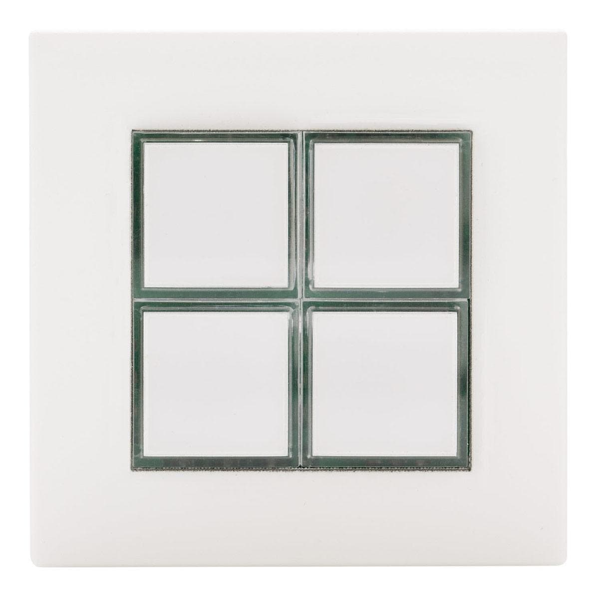 Button module 4-fold 4-way button module, with LED lighting; depth: 30 mm, scale: 45x45 mm, plastic,