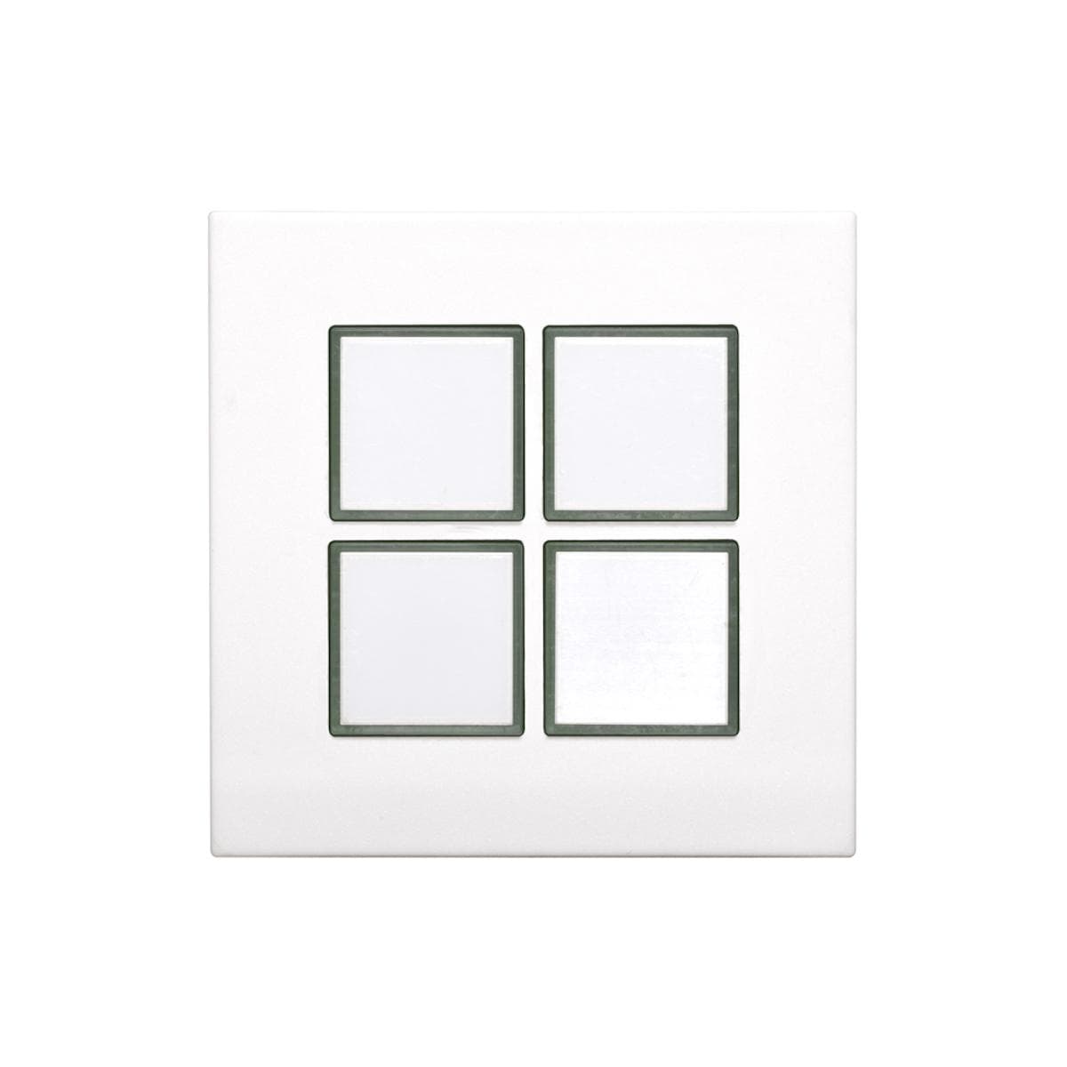 4-way button module, EIB/KNX® 4-way button module, EIB / KNX with LED lighting, incl, scale: 45x45 m