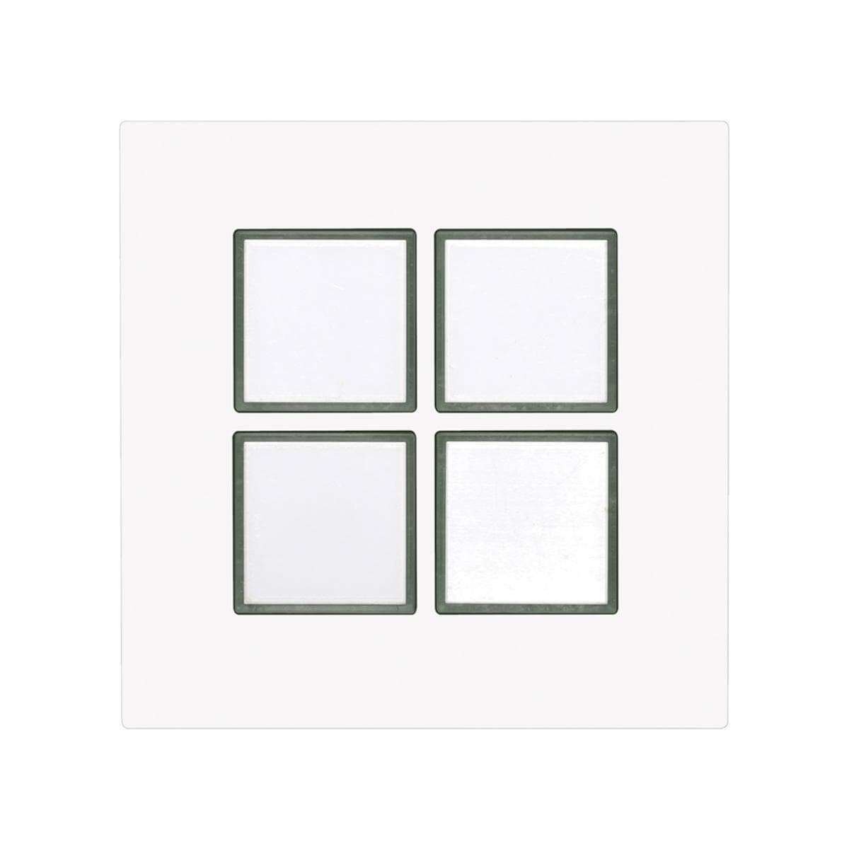 Module with 4x RJ11 push-buttons four-button module with LED lighting (blue), scale: 45x45 mm, plast