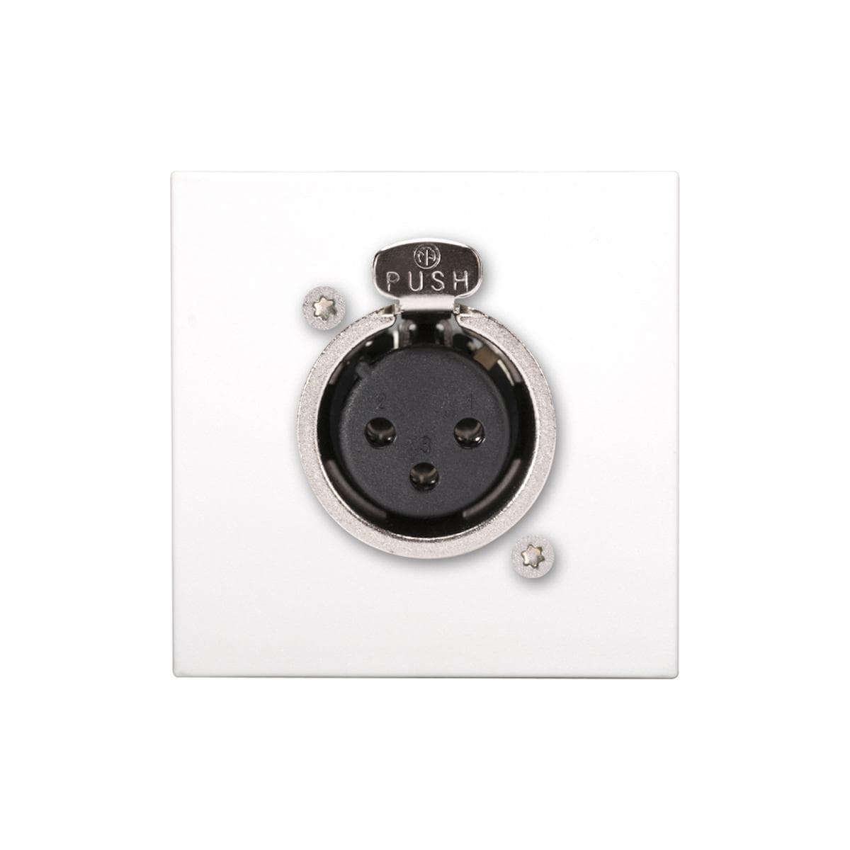 connection-modul XLR fem. —> Screw terminal, scale: 45x45 mm, plastic, colour: pure white