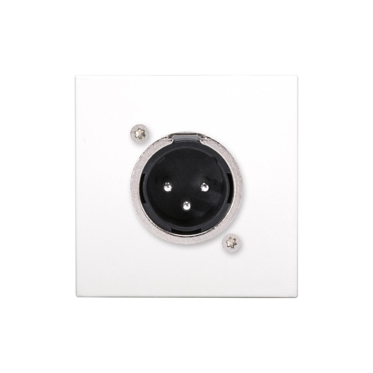 connection-modul XLR male —> Screw terminal, scale: 45x45 mm, plastic, colour: pure white