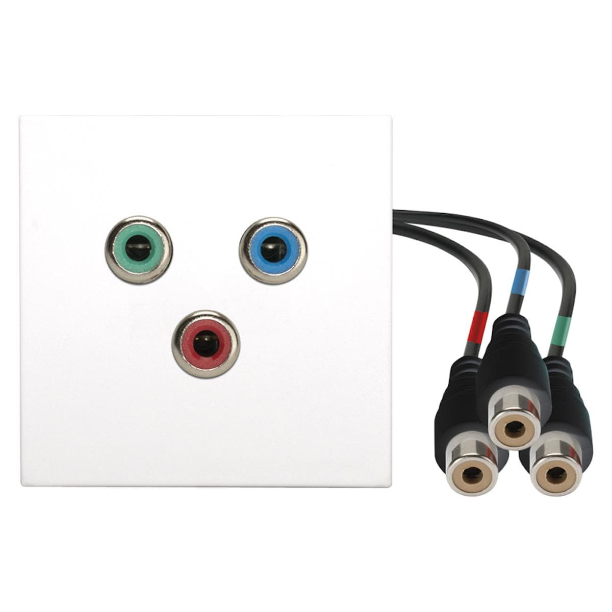 connection-modul 3 x RCA YUV red / green / blue fem. —> 0.30 m Breakout cable 3 x RCA YUV red / gree