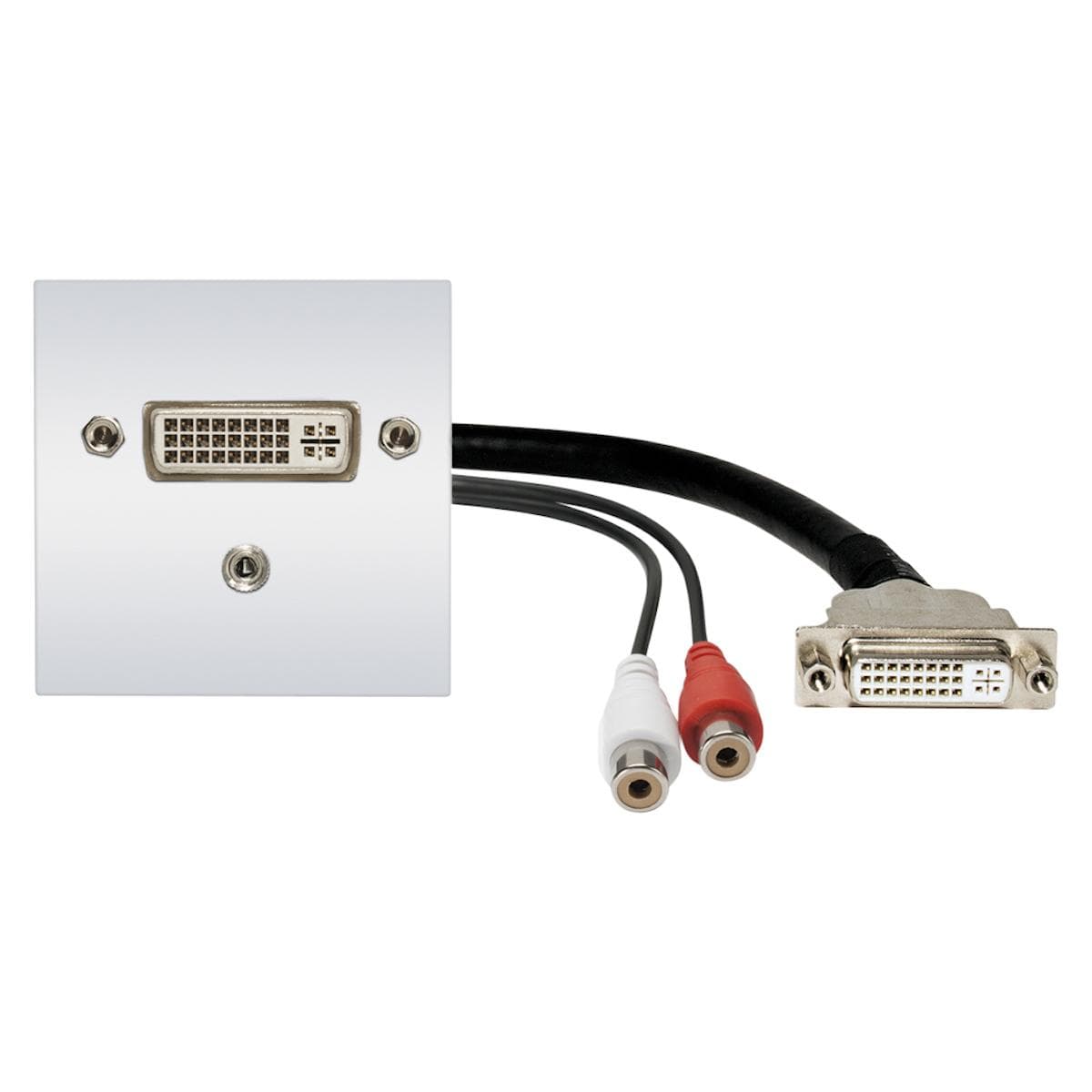 connection-modul DVI fem. —> 0.15 m breakout cable DVI fem. + 3.5 mm stereo mini jack fem. —> 0.15 m