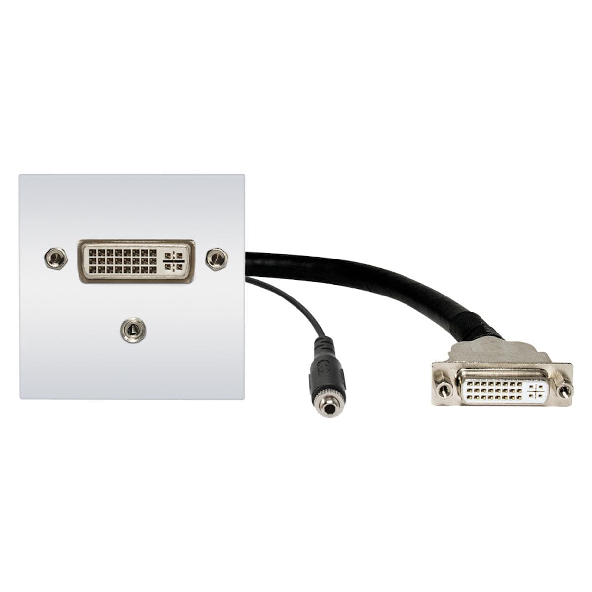 connection-modul DVI fem. —> 0.15 m breakout cable DVI fem. + 3.5 mm stereo mini jack fem. —> 0.15 m