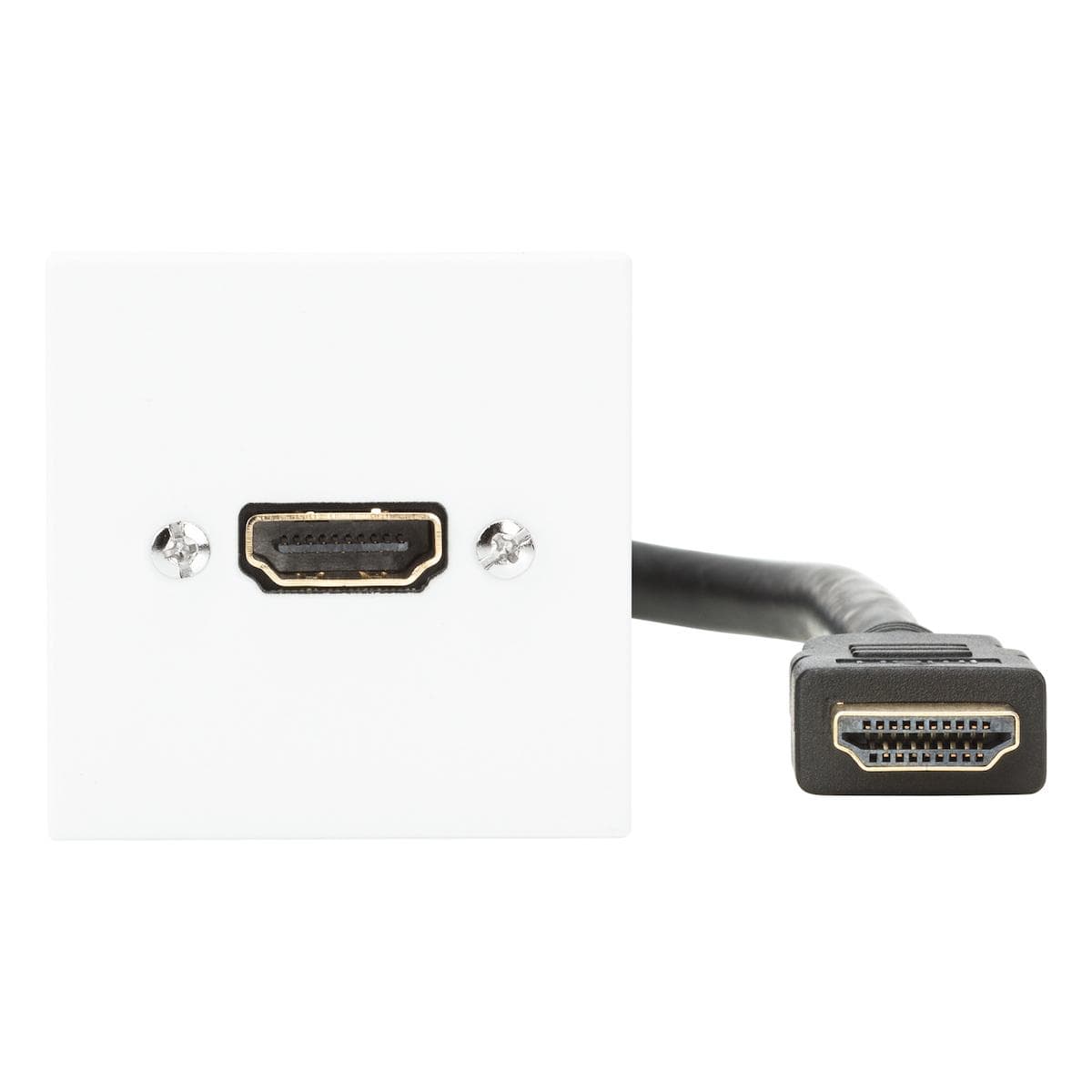 connection-modul HDMI fem. —> cable loom HDMI male 0.30 m (11.8 in.), scale: 45x45 mm, plastic, colo