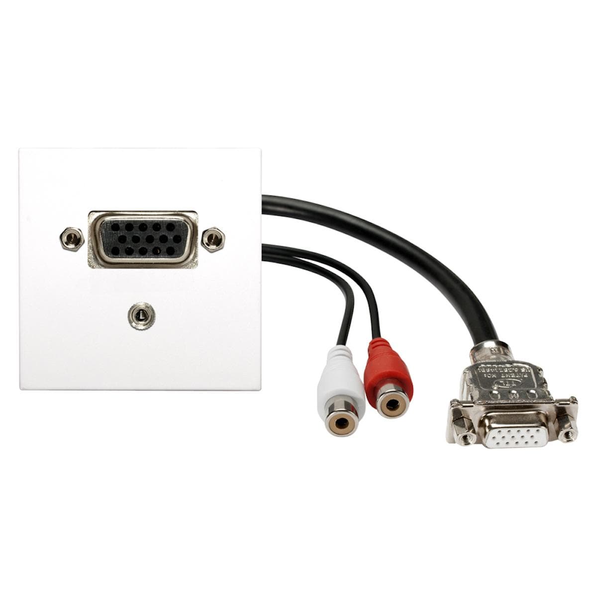 connection-modul VGA fem. —> 0.15 m breakout cable VGA fem. + 3.5 mm stereo mini jack fem. —> 0.15 m