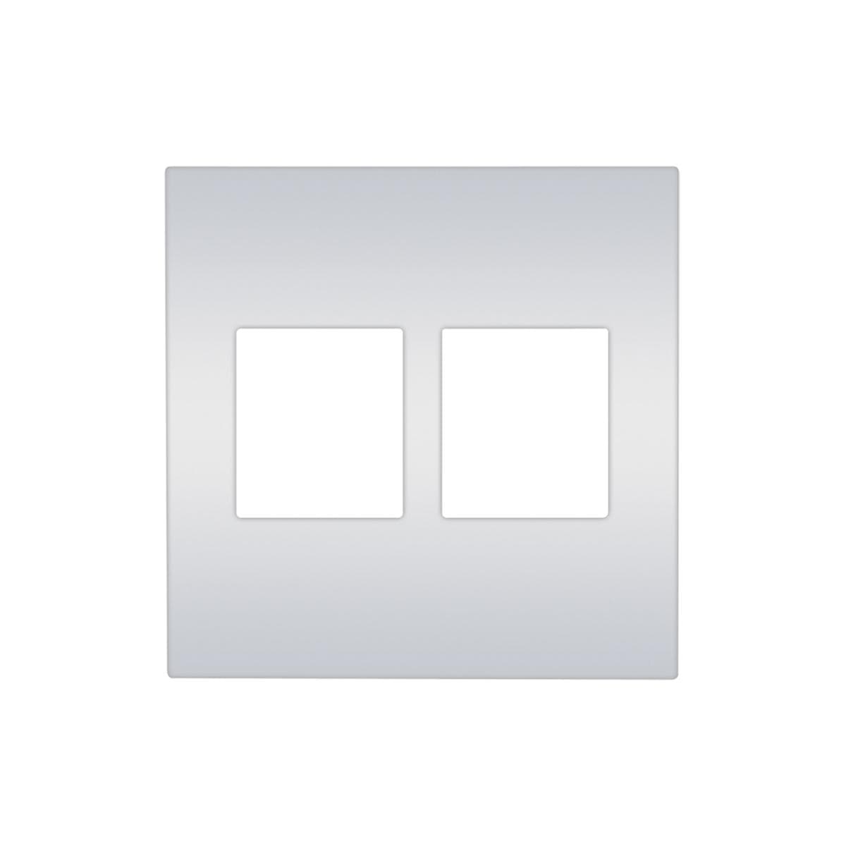 Module with 2x sunken Keystone cutouts unloaded, with 2 x sunken Keystone cutouts, scale: 45x45 mm,