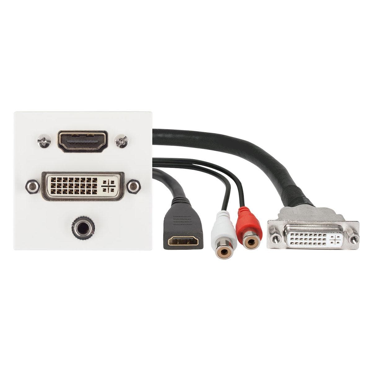 connection-modul HDMI fem. —> 0.15 m (0.5 ft.) breakout cable HDMI fem. + DVI fem. —> 0.15 m (0.5
