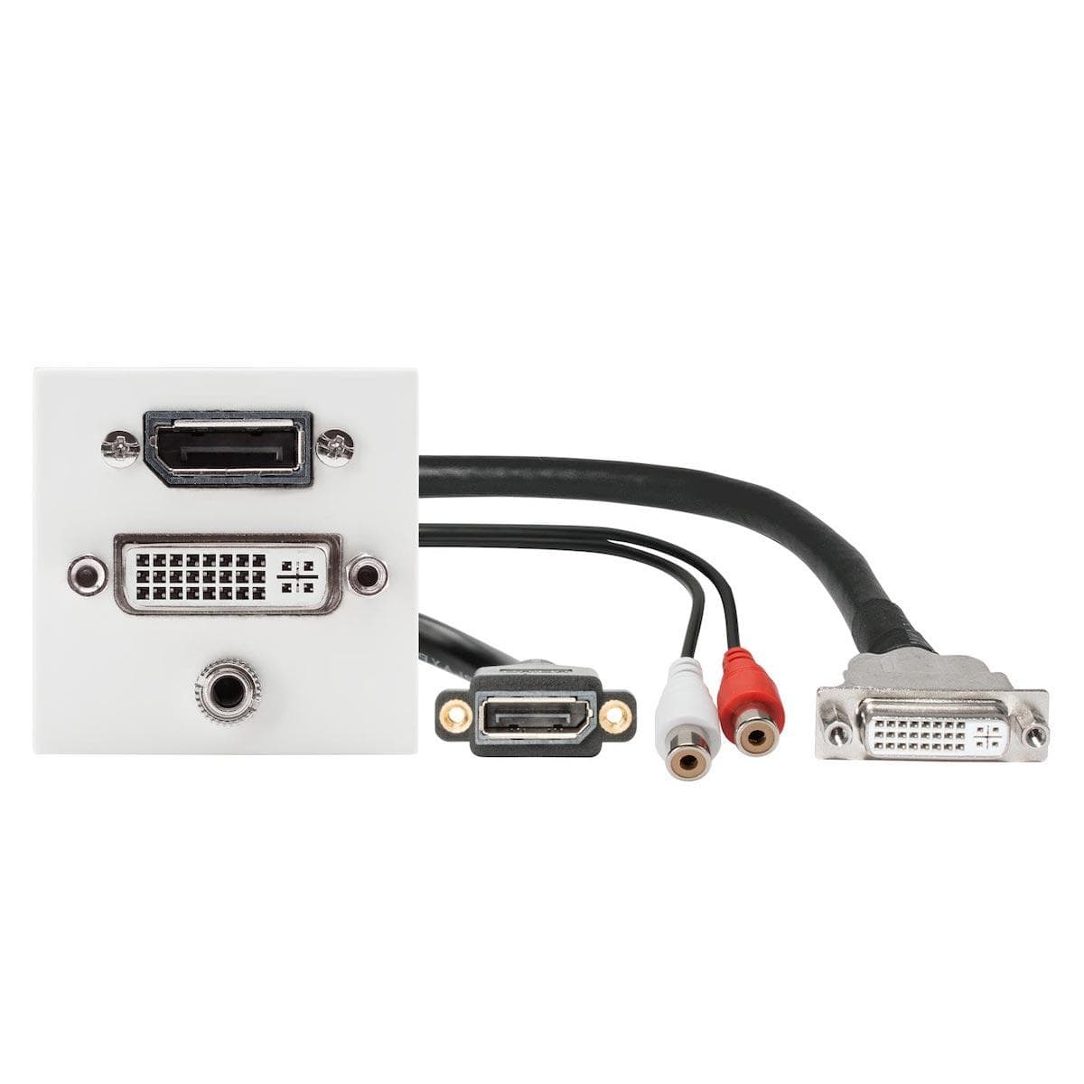 connection-modul Display port fem. —> 0.15 m (0.5 ft.) breakout cable display port fem. + DVI fem.