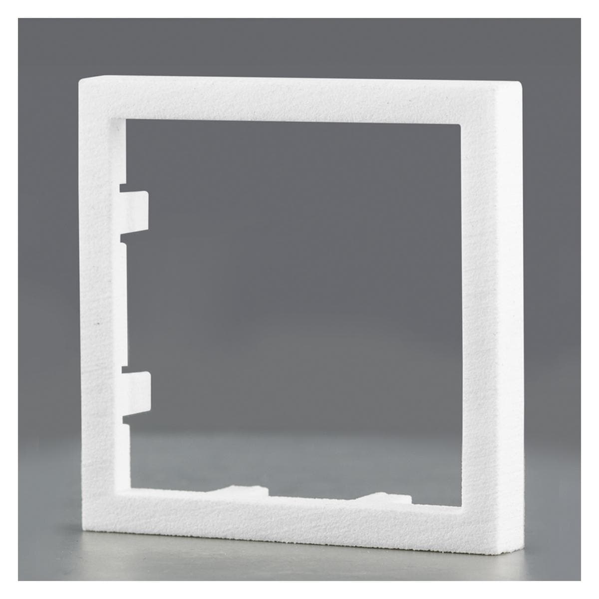 Adapter framework Adapter frame for 55 mm switch frame, scale: 55x55 mm, plastic, colour: pure white