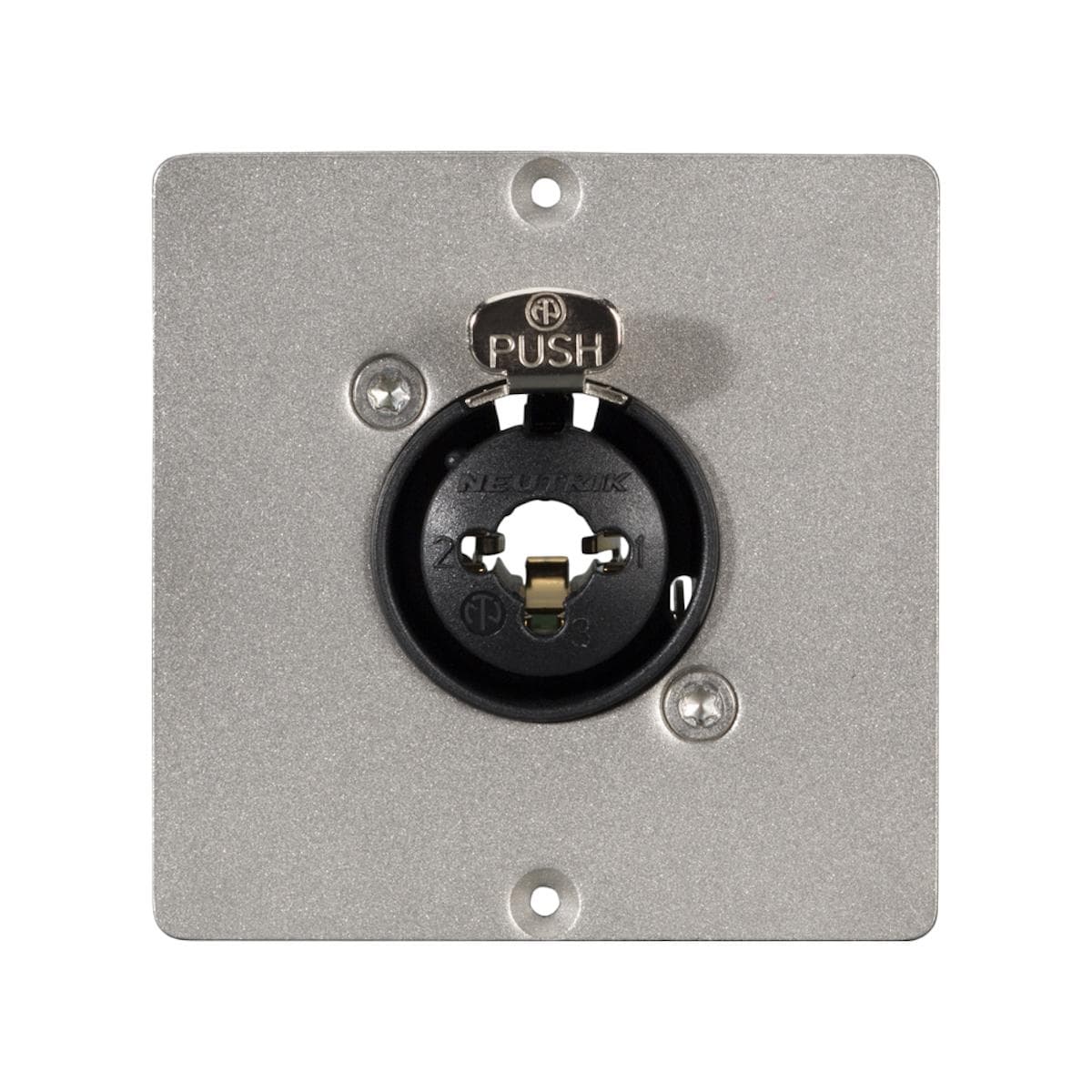 connection-modul XLR / RCA-combo fem. —> Screw terminal, scale: 50x50 mm, stainless steel, colour: s